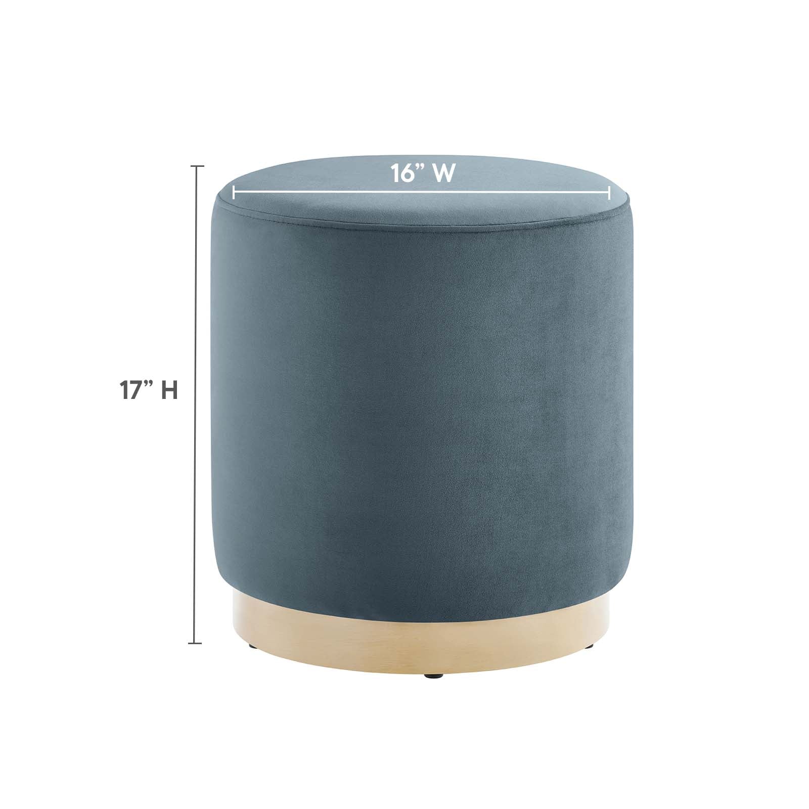 Tilden 16" Round Performance Velvet Upholstered Ottoman By Modway - EEI-6652 - Image 14