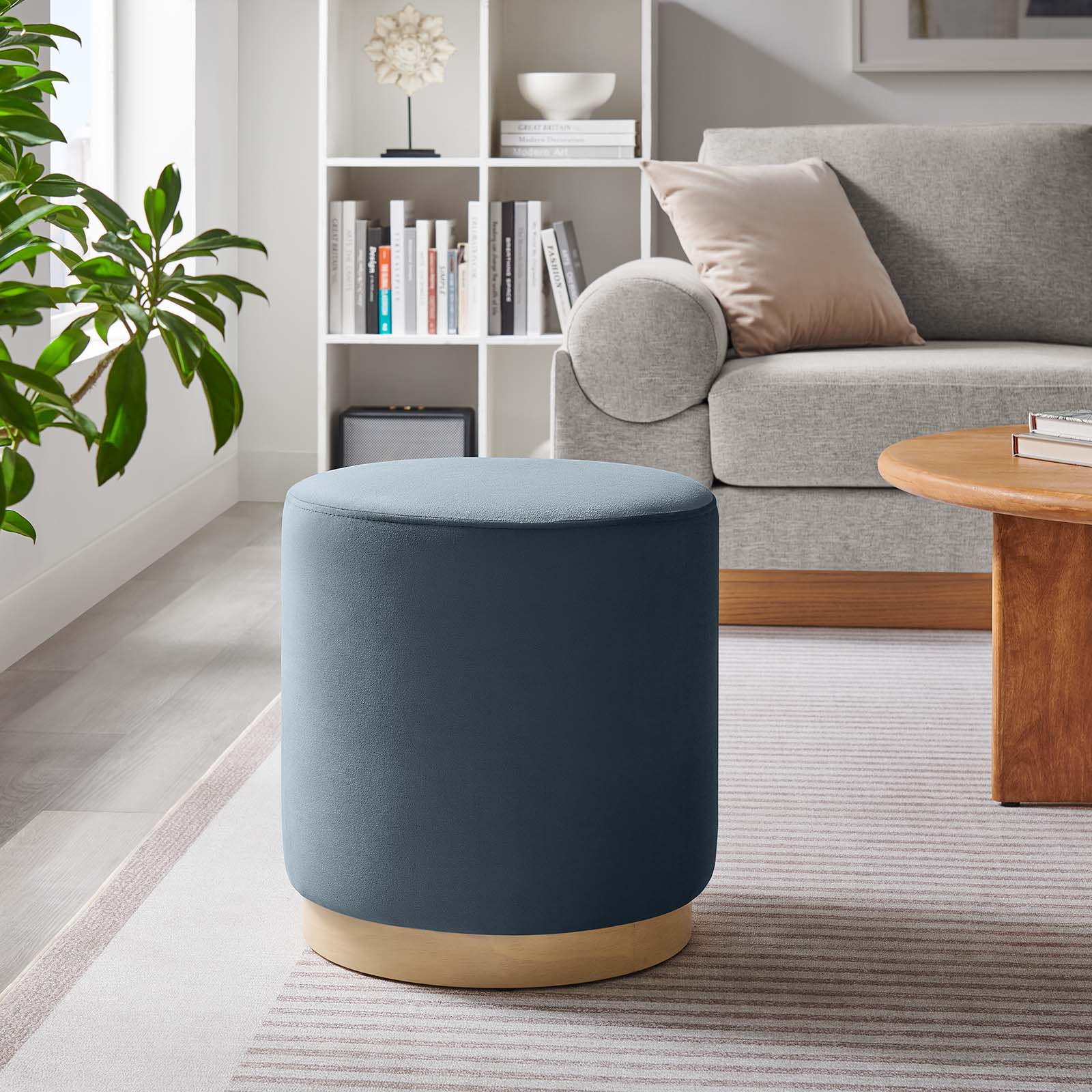 Tilden 16" Round Performance Velvet Upholstered Ottoman By Modway - EEI-6652 - Image 16