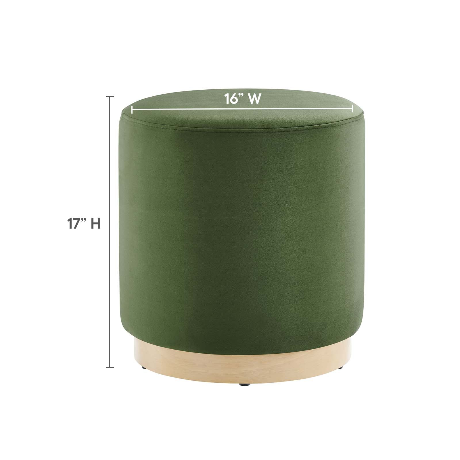 Tilden 16" Round Performance Velvet Upholstered Ottoman By Modway - EEI-6652 - Image 22