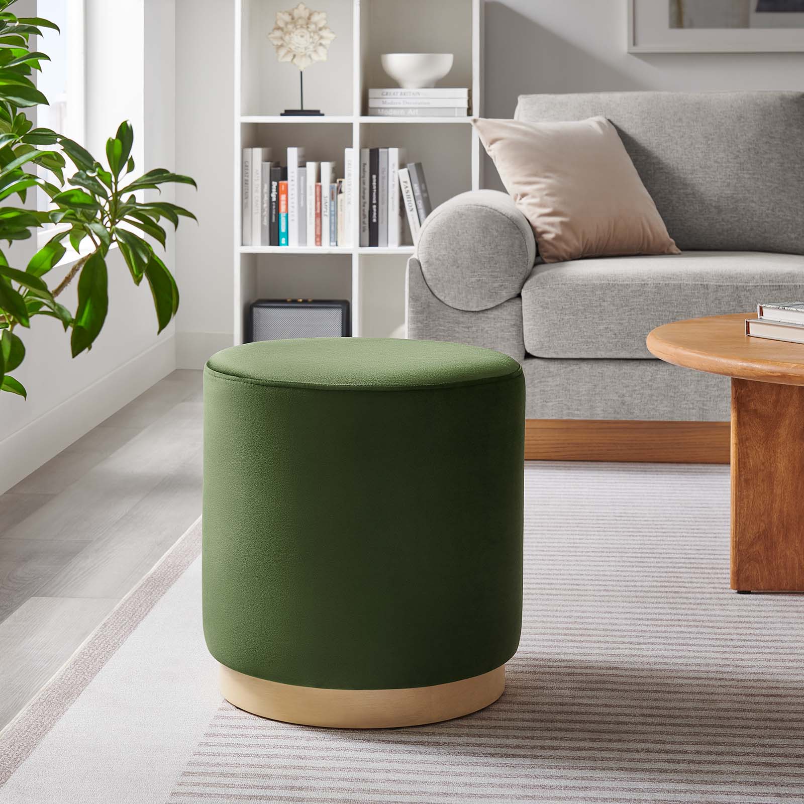 Tilden 16" Round Performance Velvet Upholstered Ottoman By Modway - EEI-6652 - Image 24