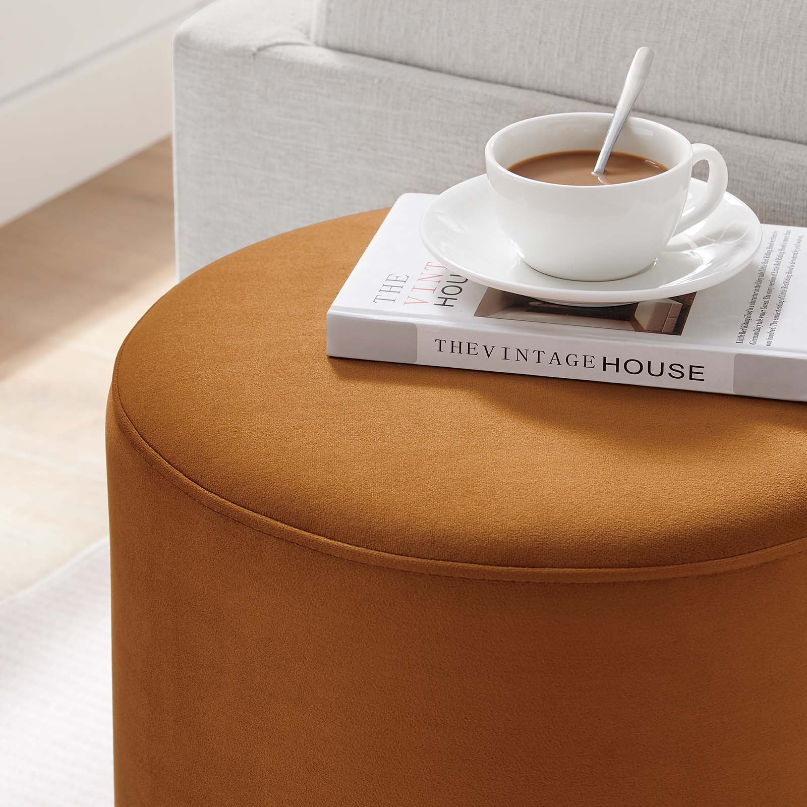 Tilden 16" Round Performance Velvet Upholstered Ottoman By Modway - EEI-6652 - Image 28