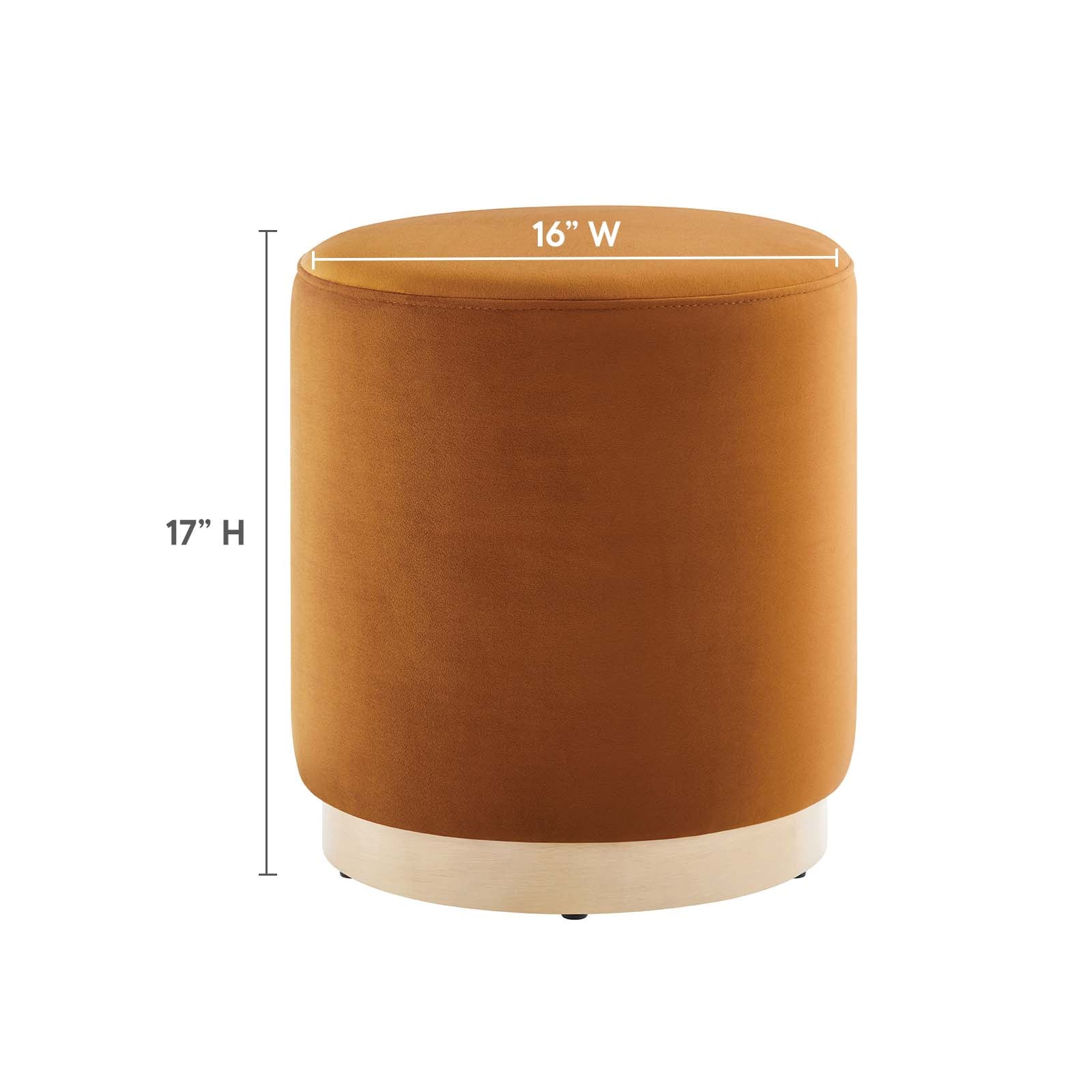 Tilden 16" Round Performance Velvet Upholstered Ottoman By Modway - EEI-6652 - Image 30