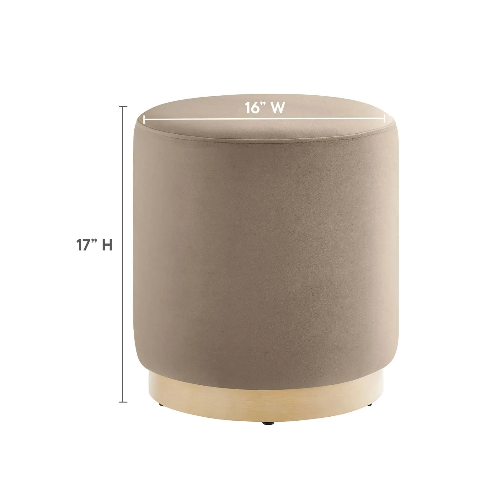 Tilden 16" Round Performance Velvet Upholstered Ottoman By Modway - EEI-6652 - Image 38