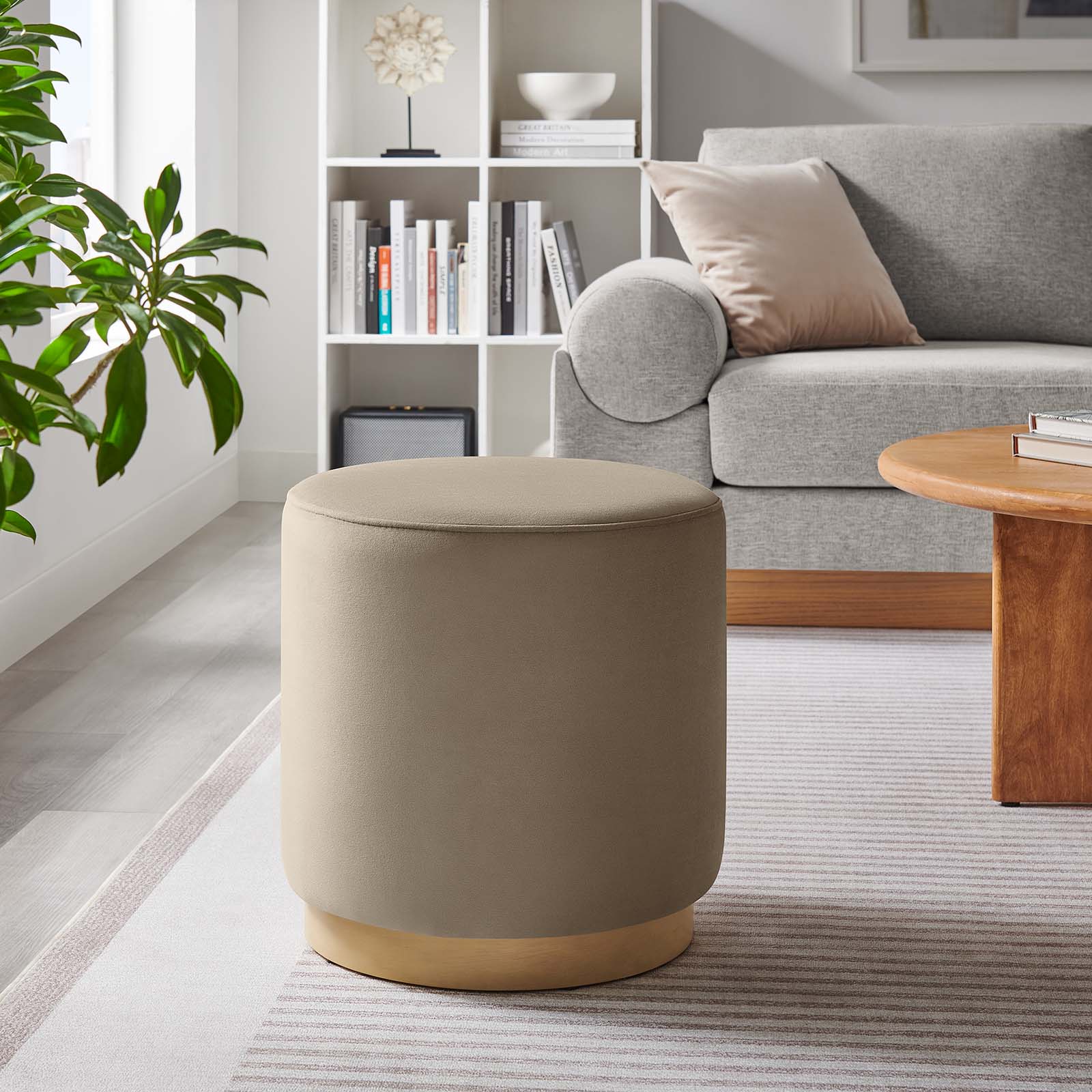 Tilden 16" Round Performance Velvet Upholstered Ottoman By Modway - EEI-6652 - Image 40