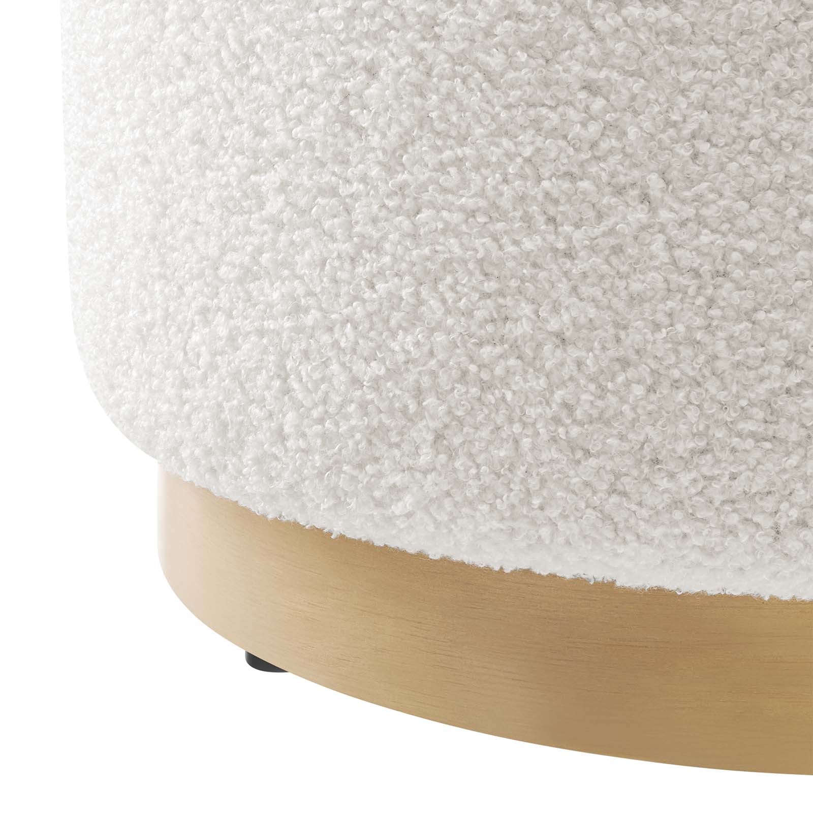 Tilden 16" Round Sherpa Upholstered Ottoman By Modway - EEI-6653 - Image 11