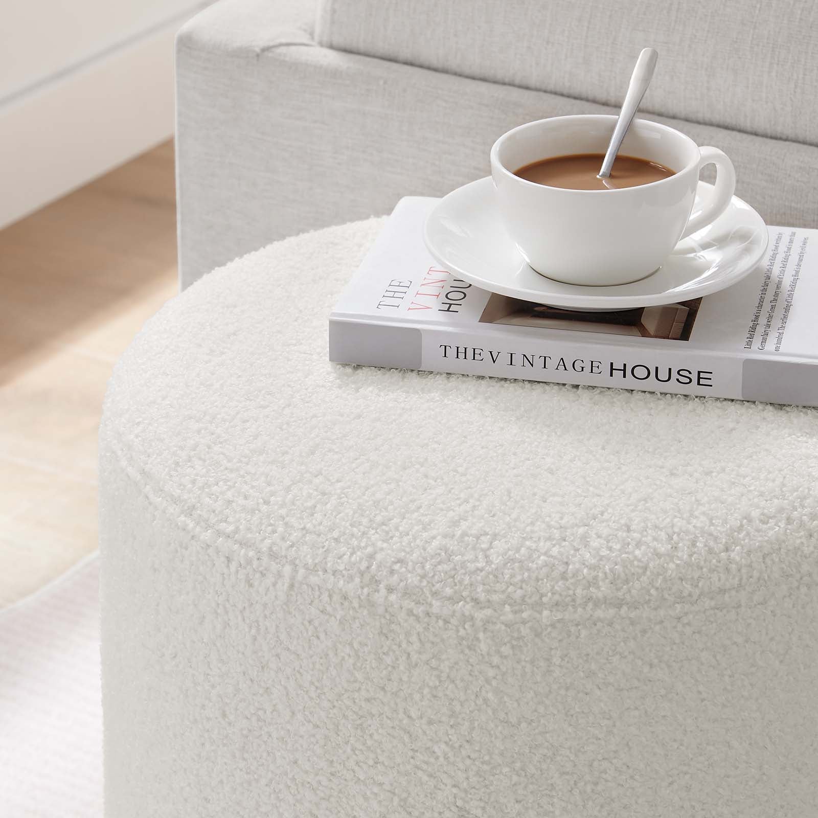 Tilden 16" Round Sherpa Upholstered Ottoman By Modway - EEI-6653 - Image 12