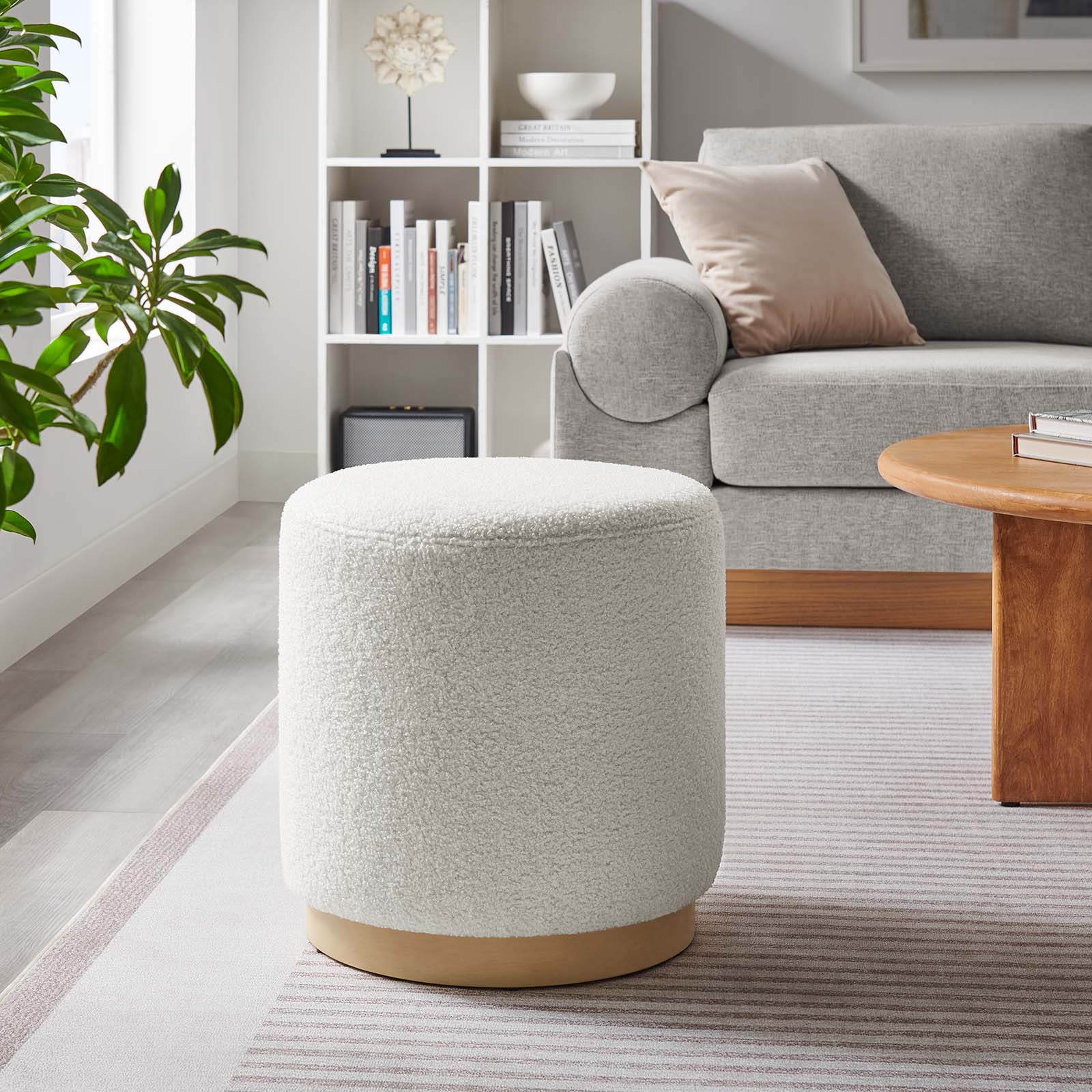 Tilden 16" Round Sherpa Upholstered Ottoman By Modway - EEI-6653 - Image 16