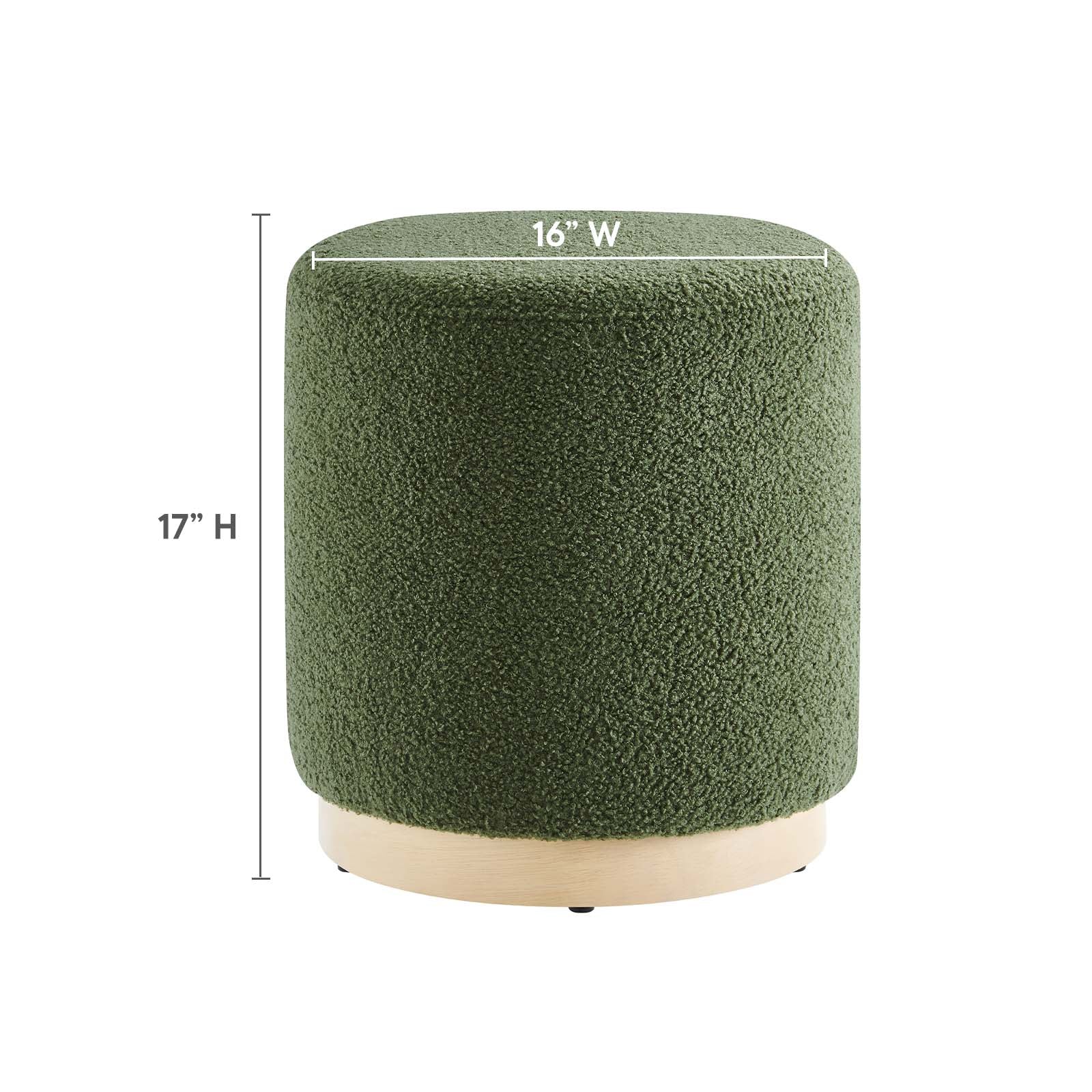 Tilden 16" Round Sherpa Upholstered Ottoman By Modway - EEI-6653 - Image 22