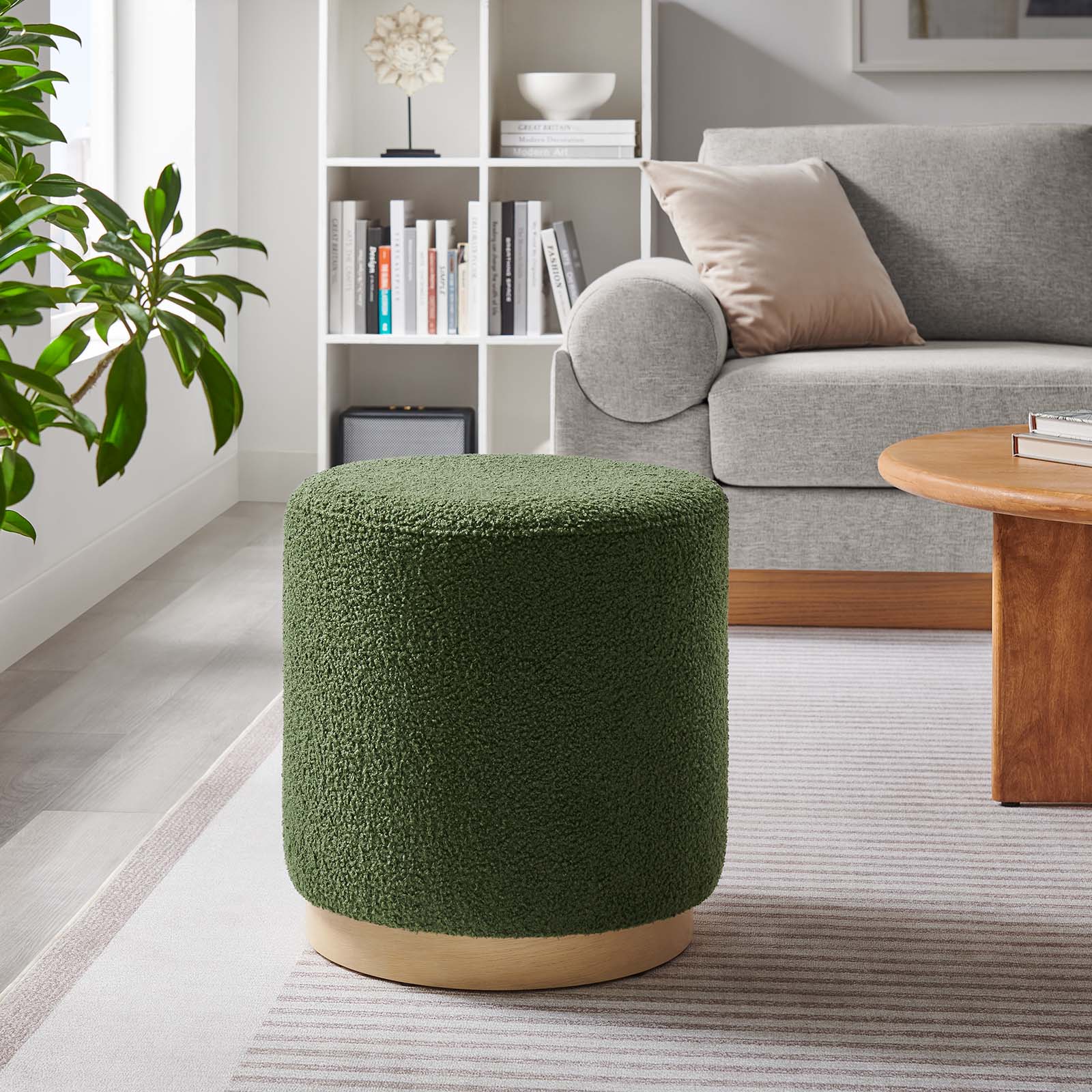 Tilden 16" Round Sherpa Upholstered Ottoman By Modway - EEI-6653 - Image 24