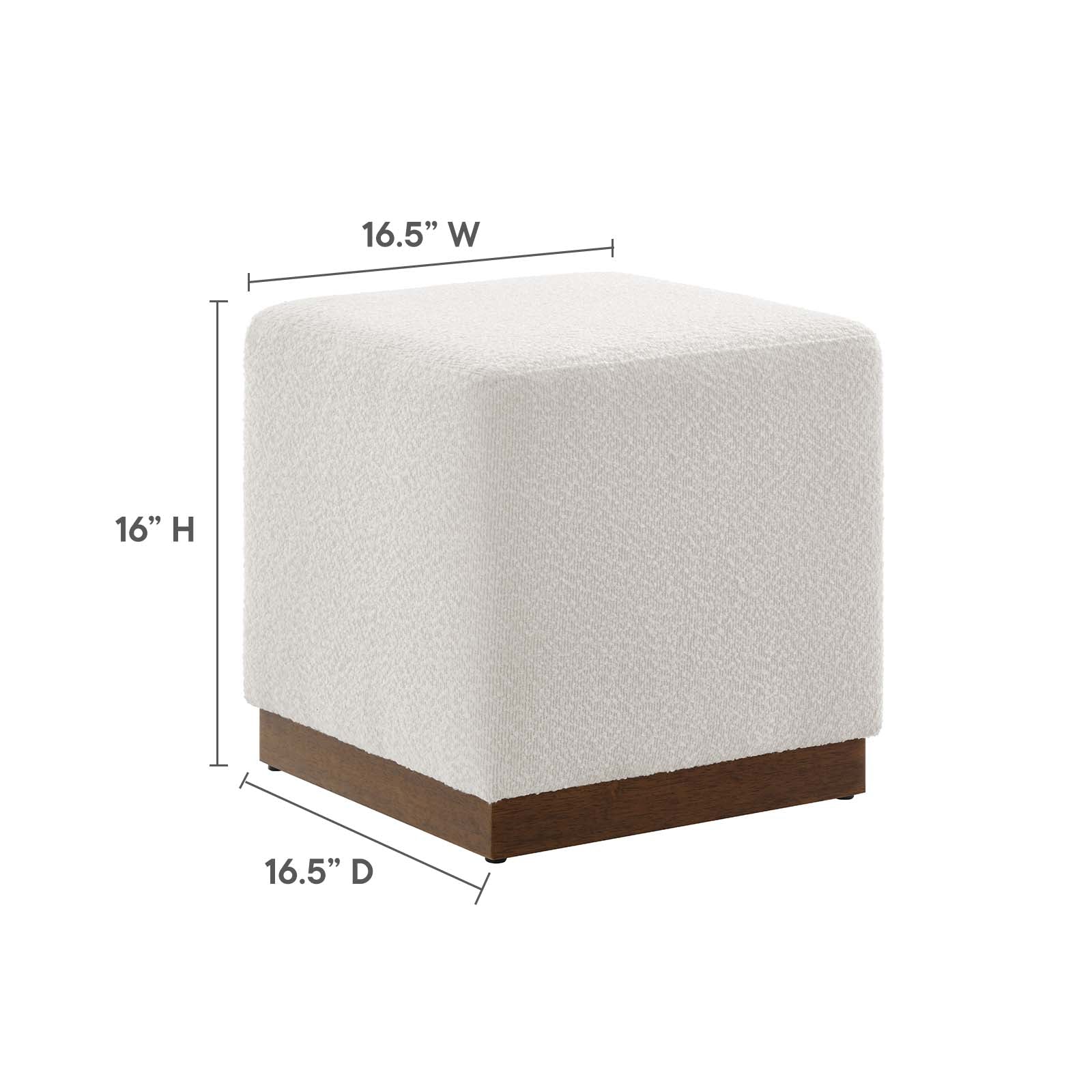 Tilden 17" Square Boucle Upholstered Ottoman By Modway - EEI-6641 - Image 8