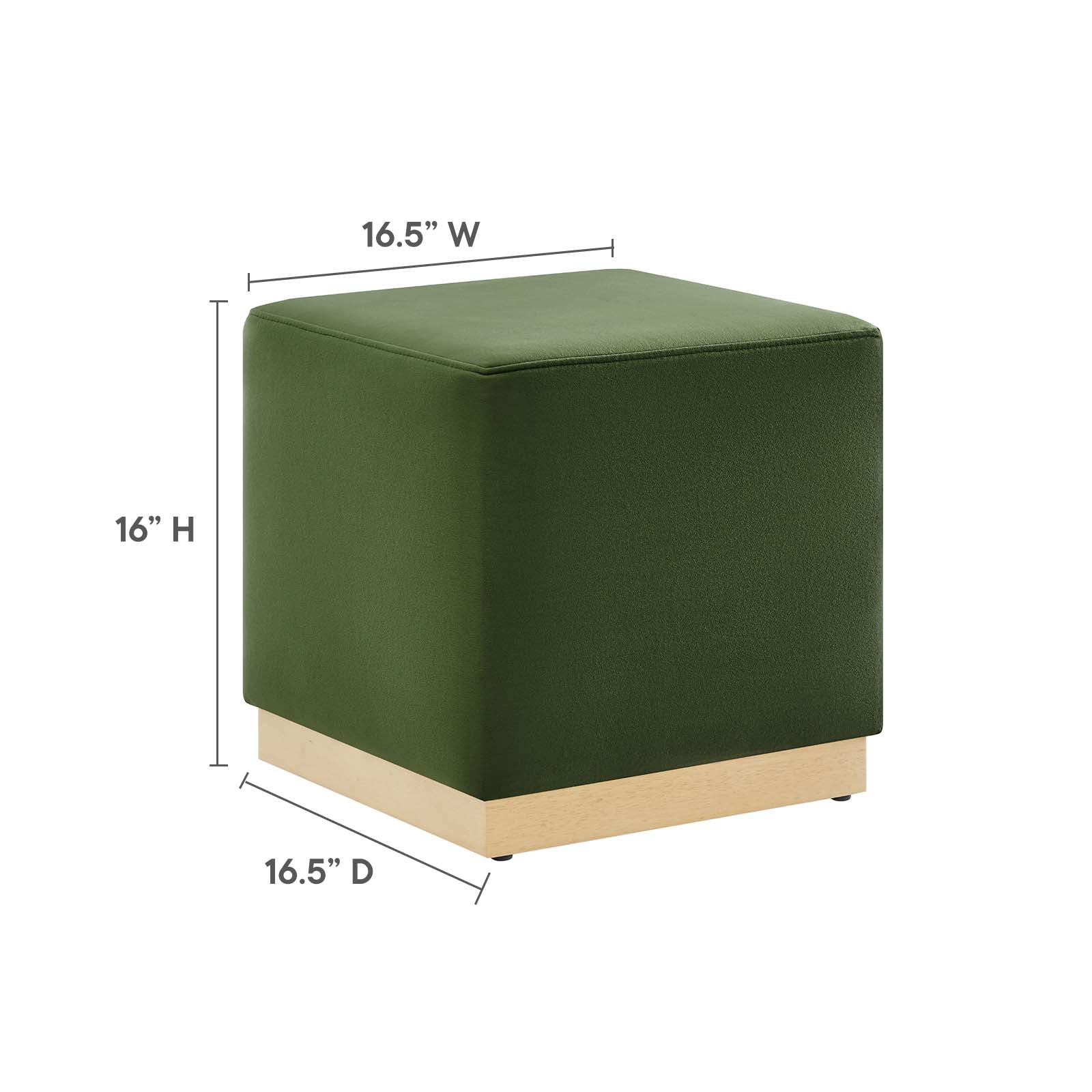 Tilden 17" Square Performance Velvet Upholstered Ottoman By Modway - EEI-6640 - Image 23