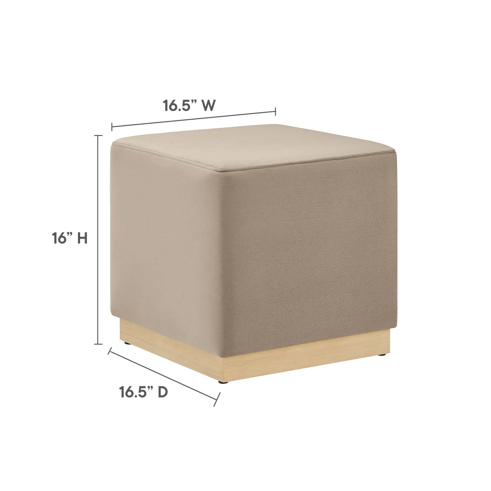 Tilden 17" Square Performance Velvet Upholstered Ottoman By Modway - EEI-6640 - Image 39