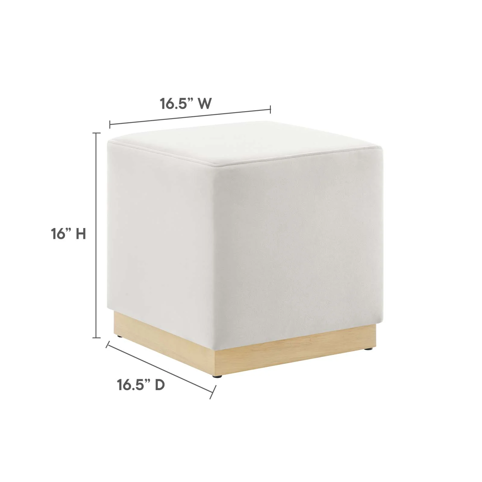 Tilden 17" Square Performance Velvet Upholstered Ottoman By Modway - EEI-6640 - Image 8