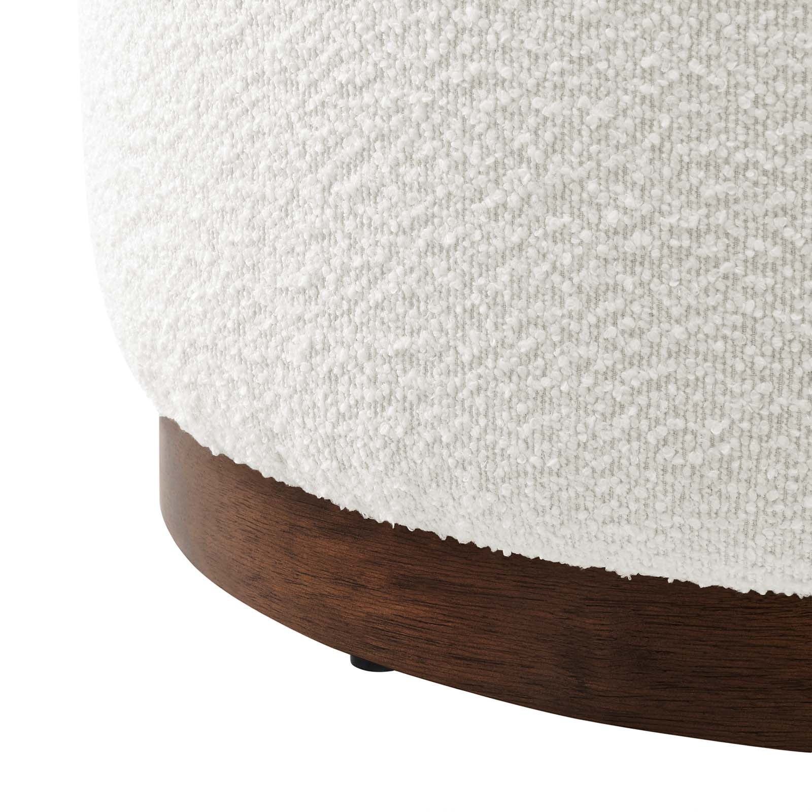 Tilden Large 23" Round Boucle Upholstered Upholstered Ottoman By Modway - EEI-6683 - Image 4