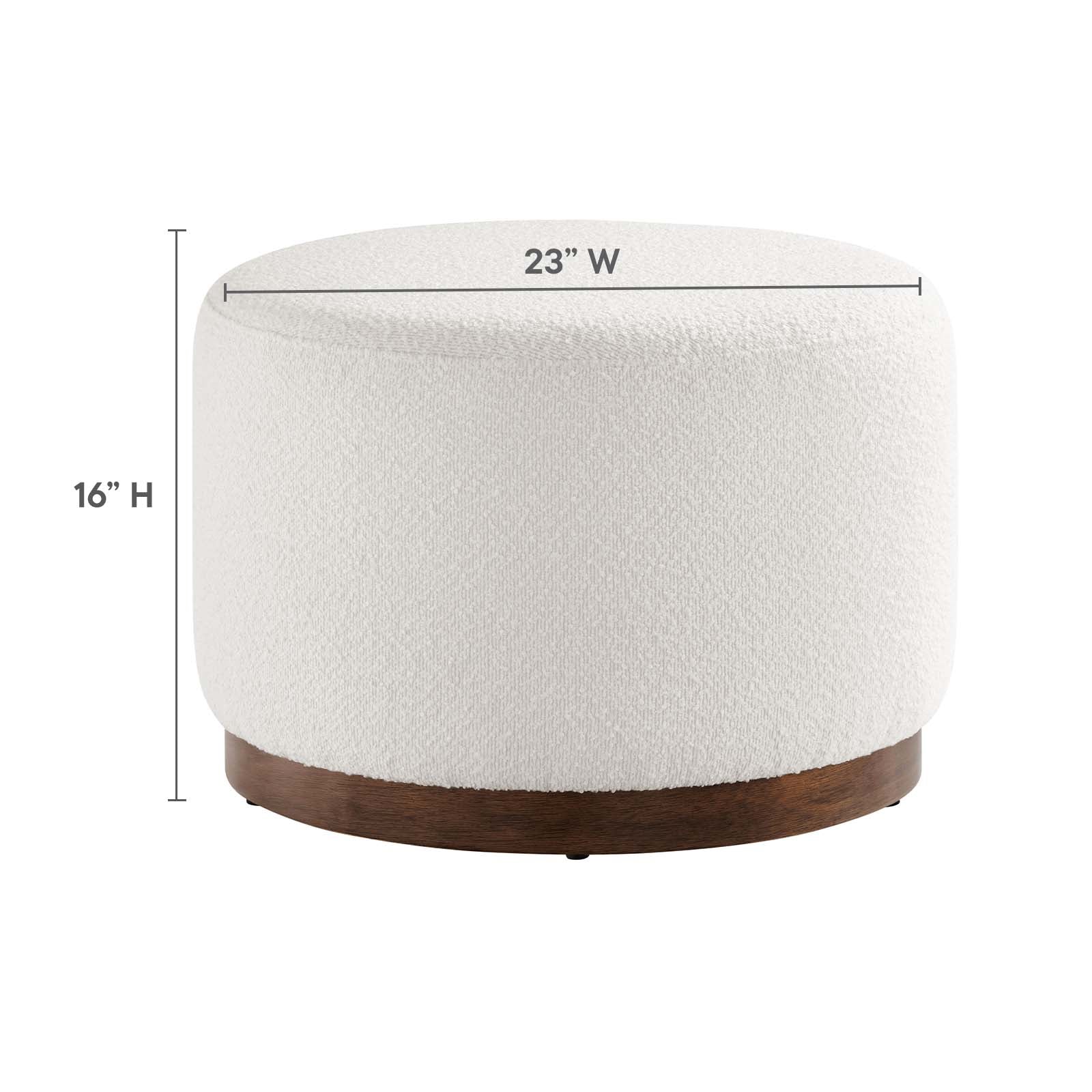 Tilden Large 23" Round Boucle Upholstered Upholstered Ottoman By Modway - EEI-6683 - Image 7