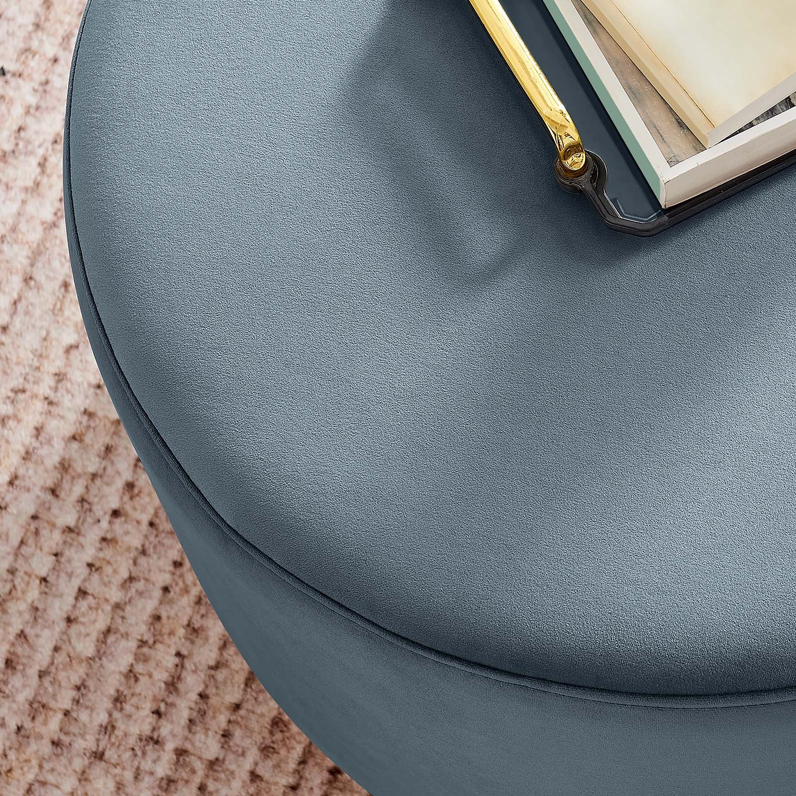 Tilden Large 23" Round Performance Velvet Upholstered Ottoman By Modway - EEI-6646 - Image 12