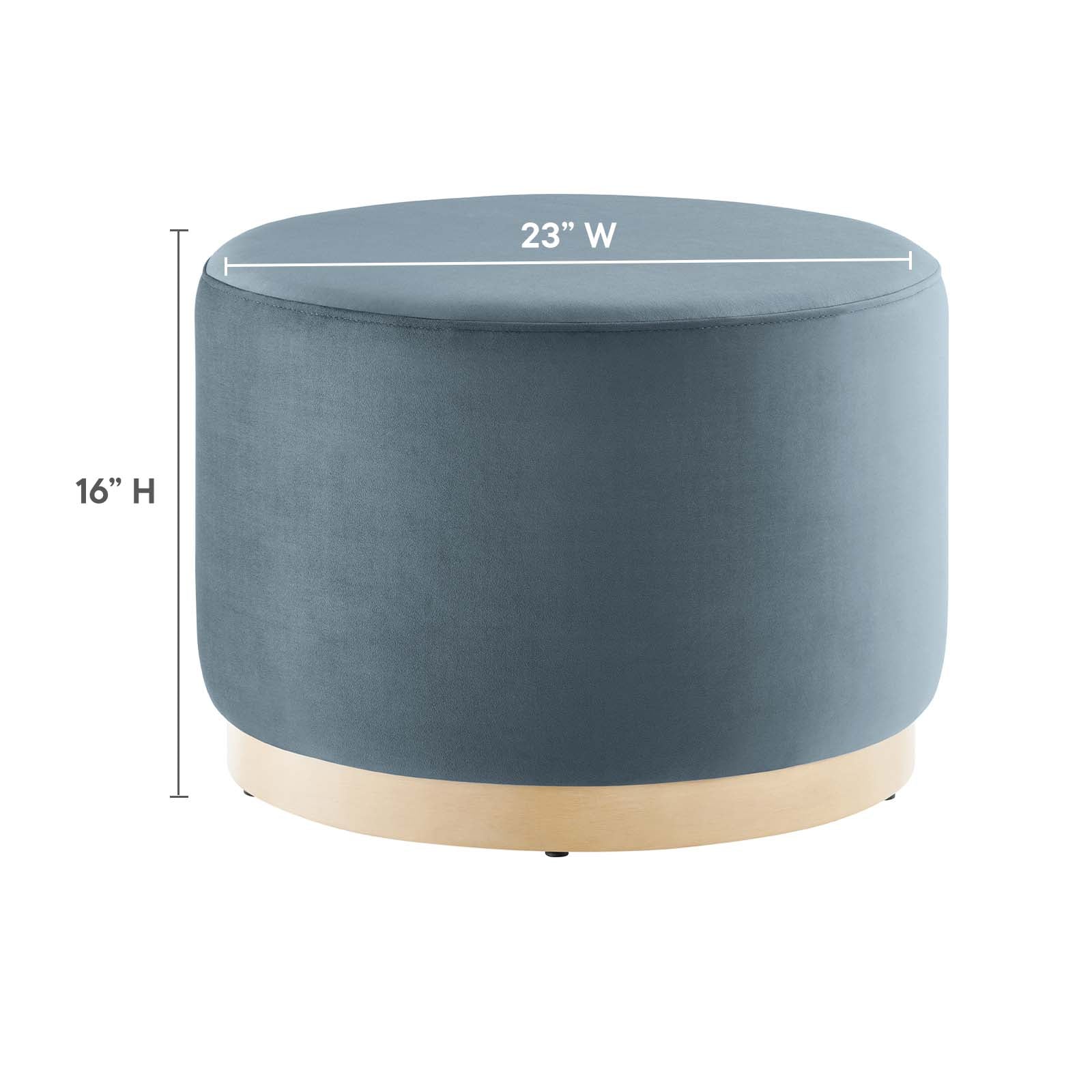Tilden Large 23" Round Performance Velvet Upholstered Ottoman By Modway - EEI-6646 - Image 14