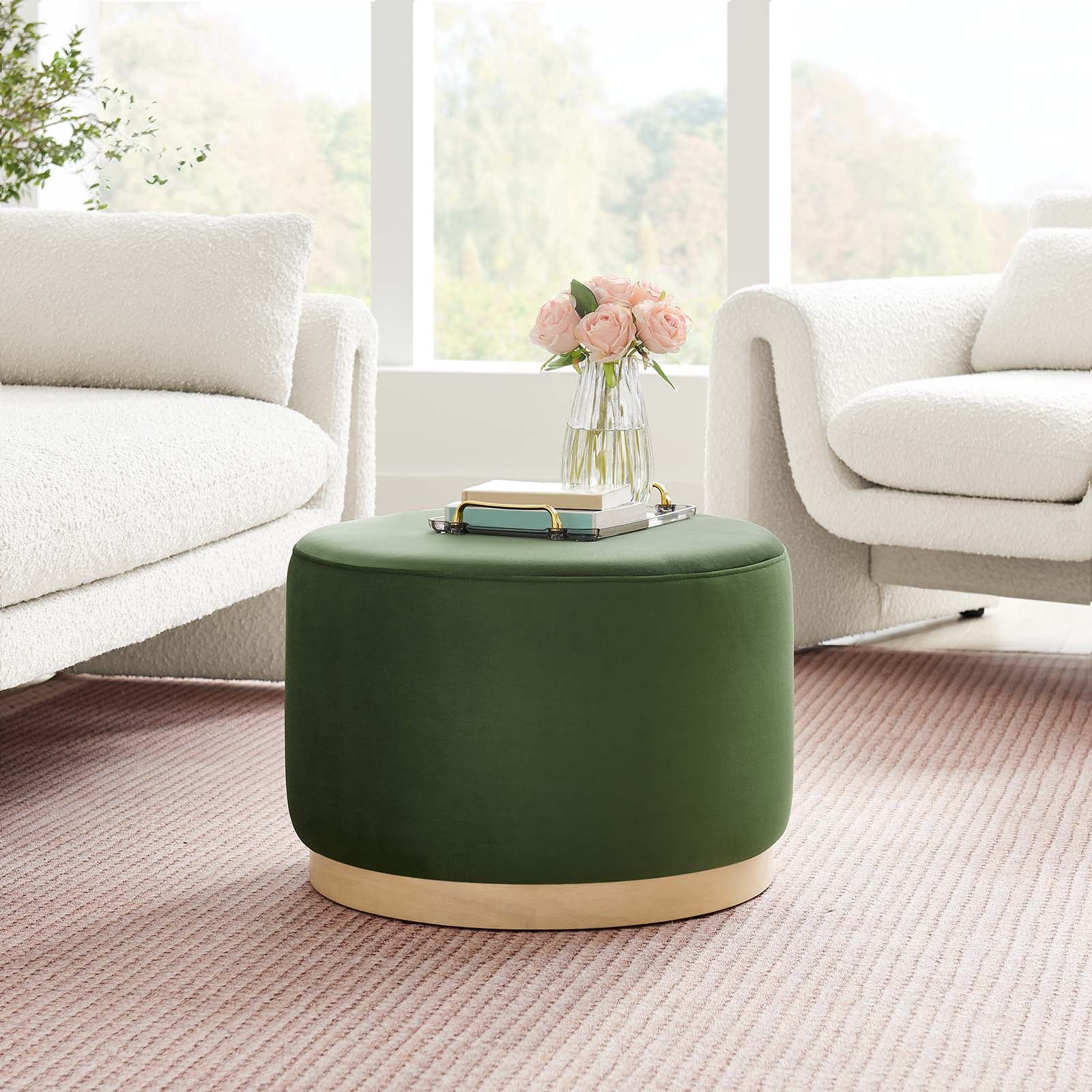 Tilden Large 23" Round Performance Velvet Upholstered Ottoman By Modway - EEI-6646 - Image 23