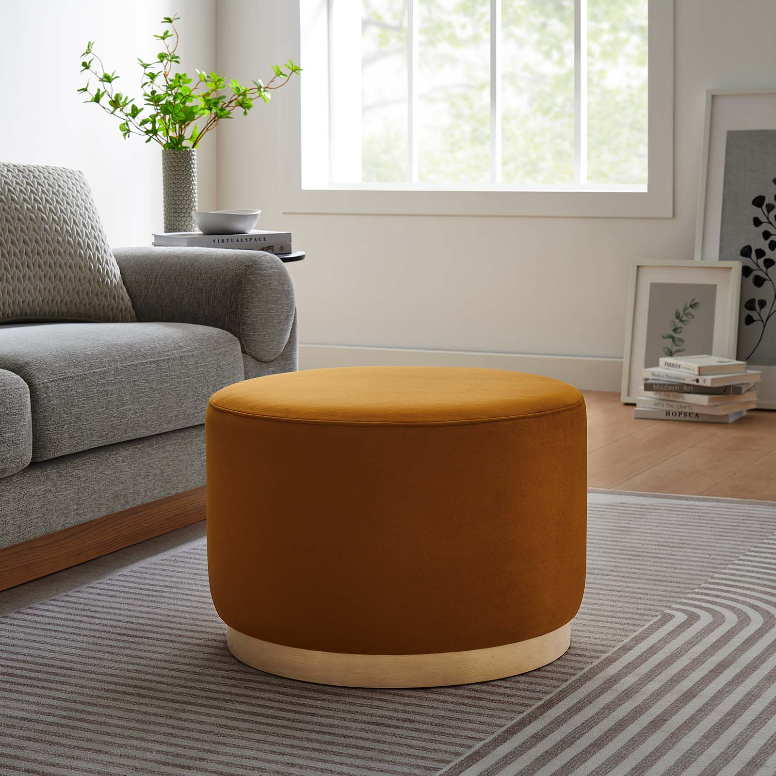 Tilden Large 23" Round Performance Velvet Upholstered Ottoman By Modway - EEI-6646 - Image 32