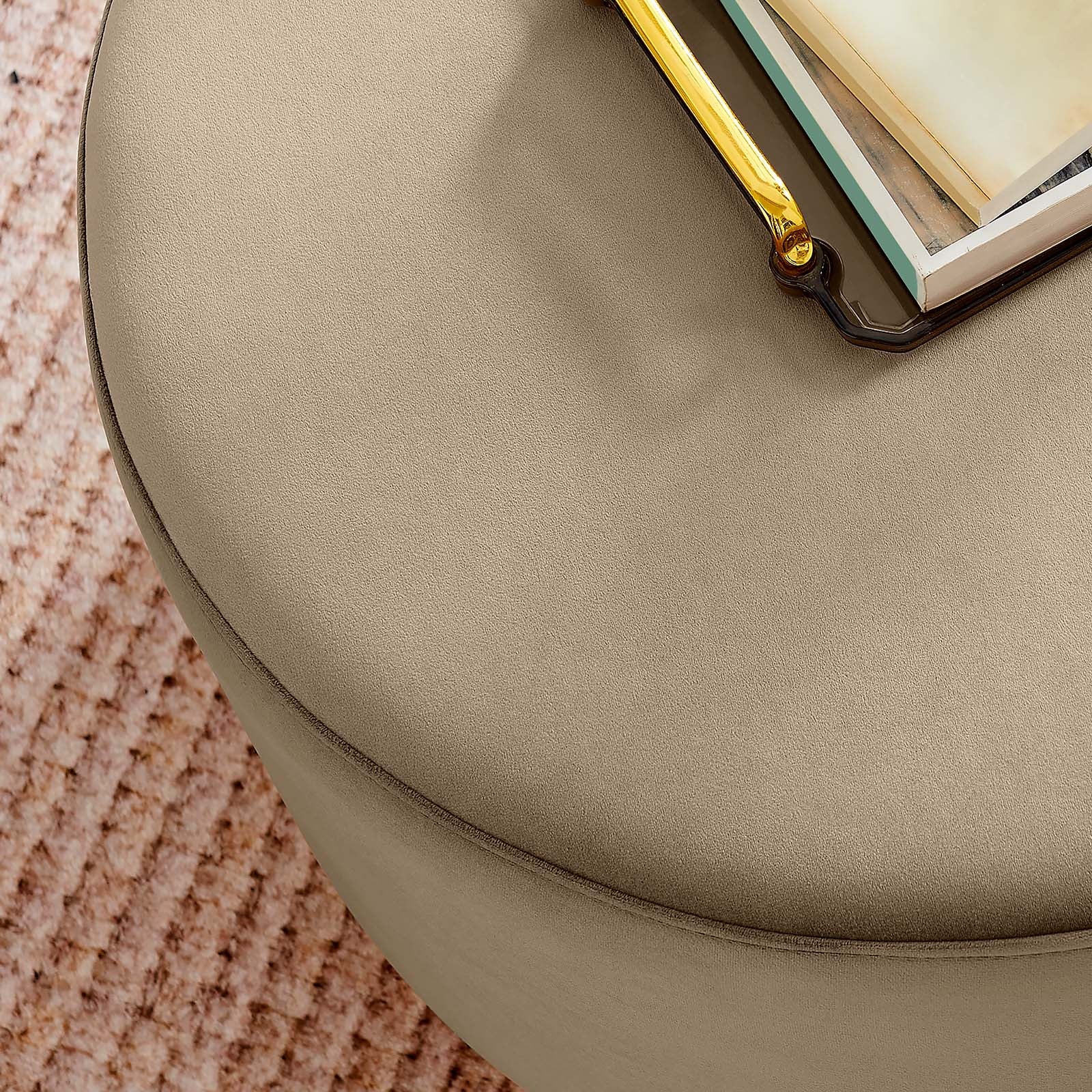 Tilden Large 23" Round Performance Velvet Upholstered Ottoman By Modway - EEI-6646 - Image 36