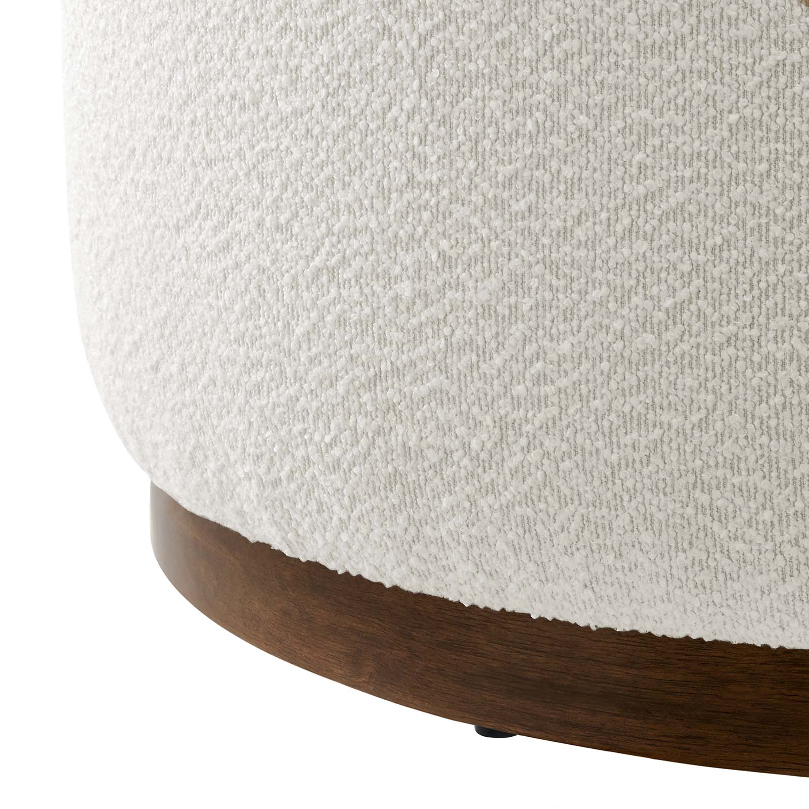 Tilden Large 29" Round Boucle Upholstered Ottoman By Modway - EEI-6681 - Image 4