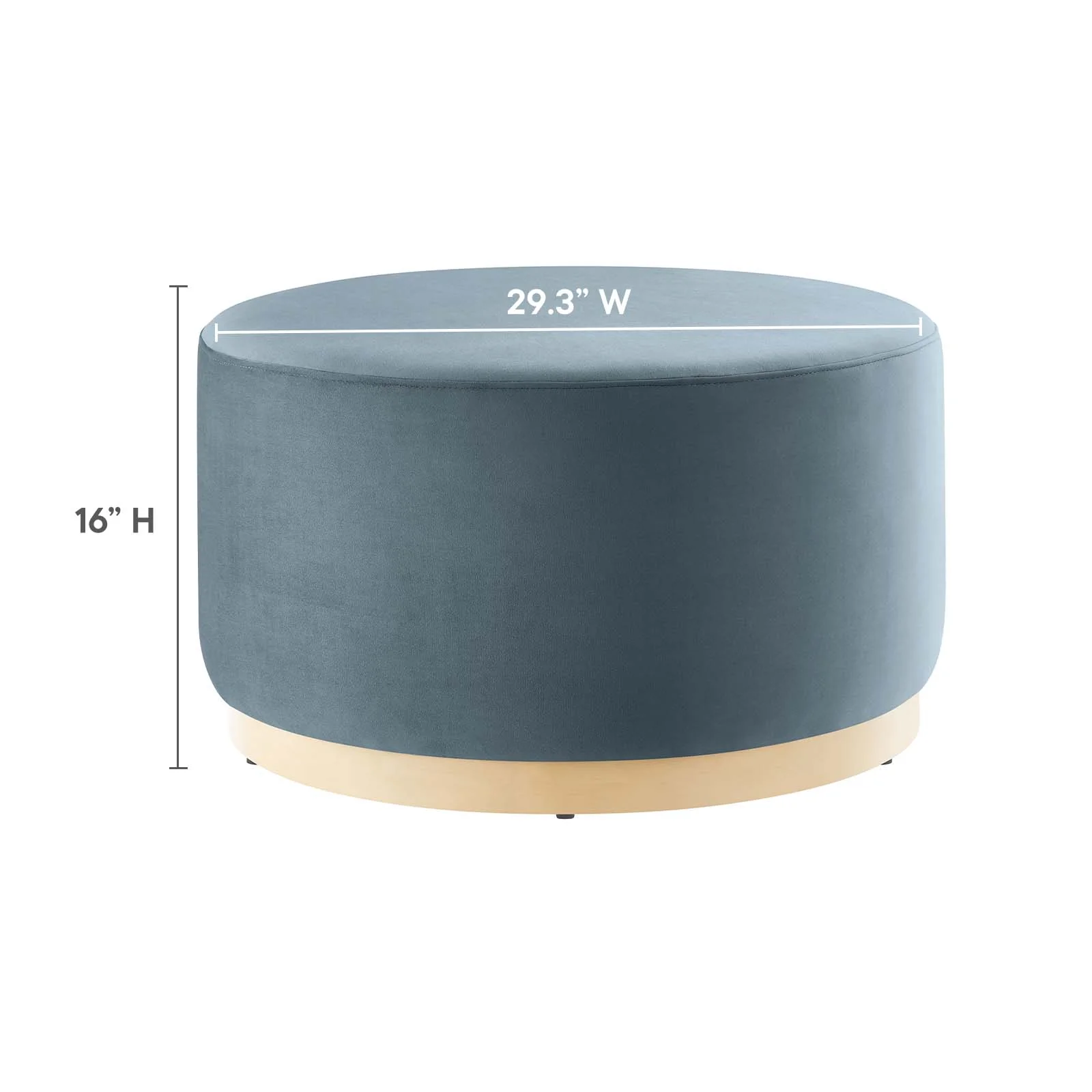 Tilden Large 29" Round Performance Velvet Upholstered Ottoman By Modway - EEI-6648 - Image 12
