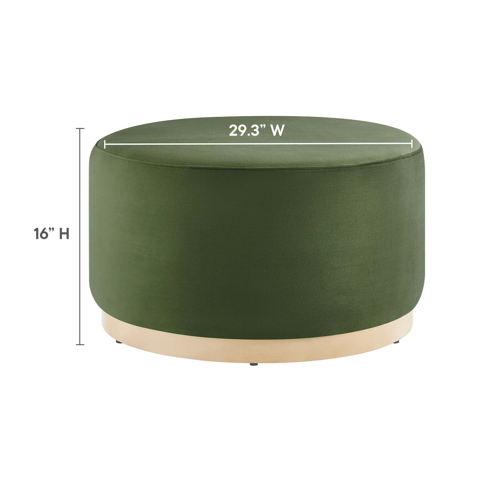 Tilden Large 29" Round Performance Velvet Upholstered Ottoman By Modway - EEI-6648 - Image 19