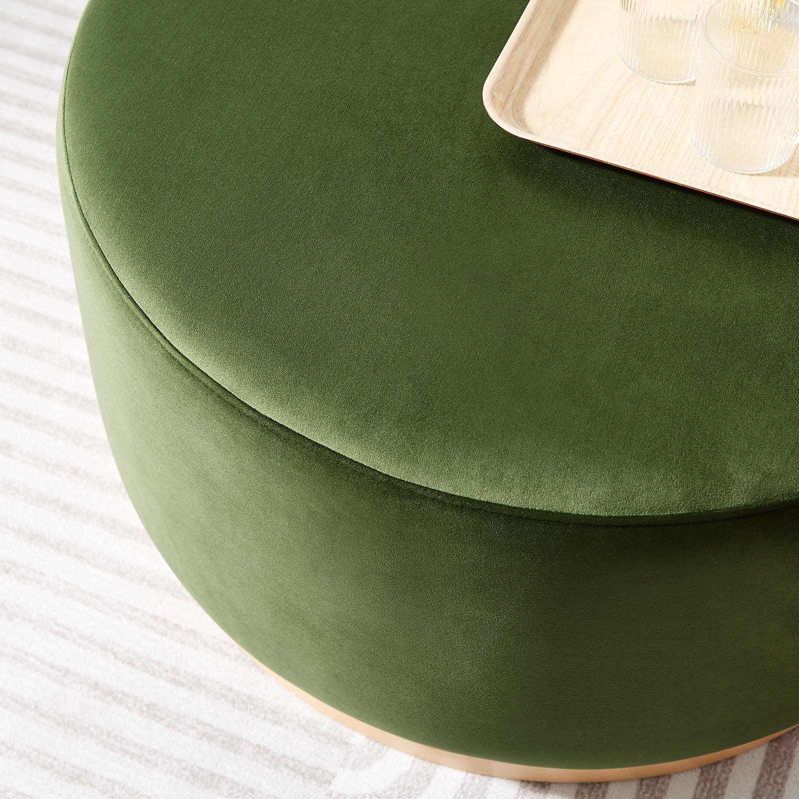 Tilden Large 29" Round Performance Velvet Upholstered Ottoman By Modway - EEI-6648 - Image 20