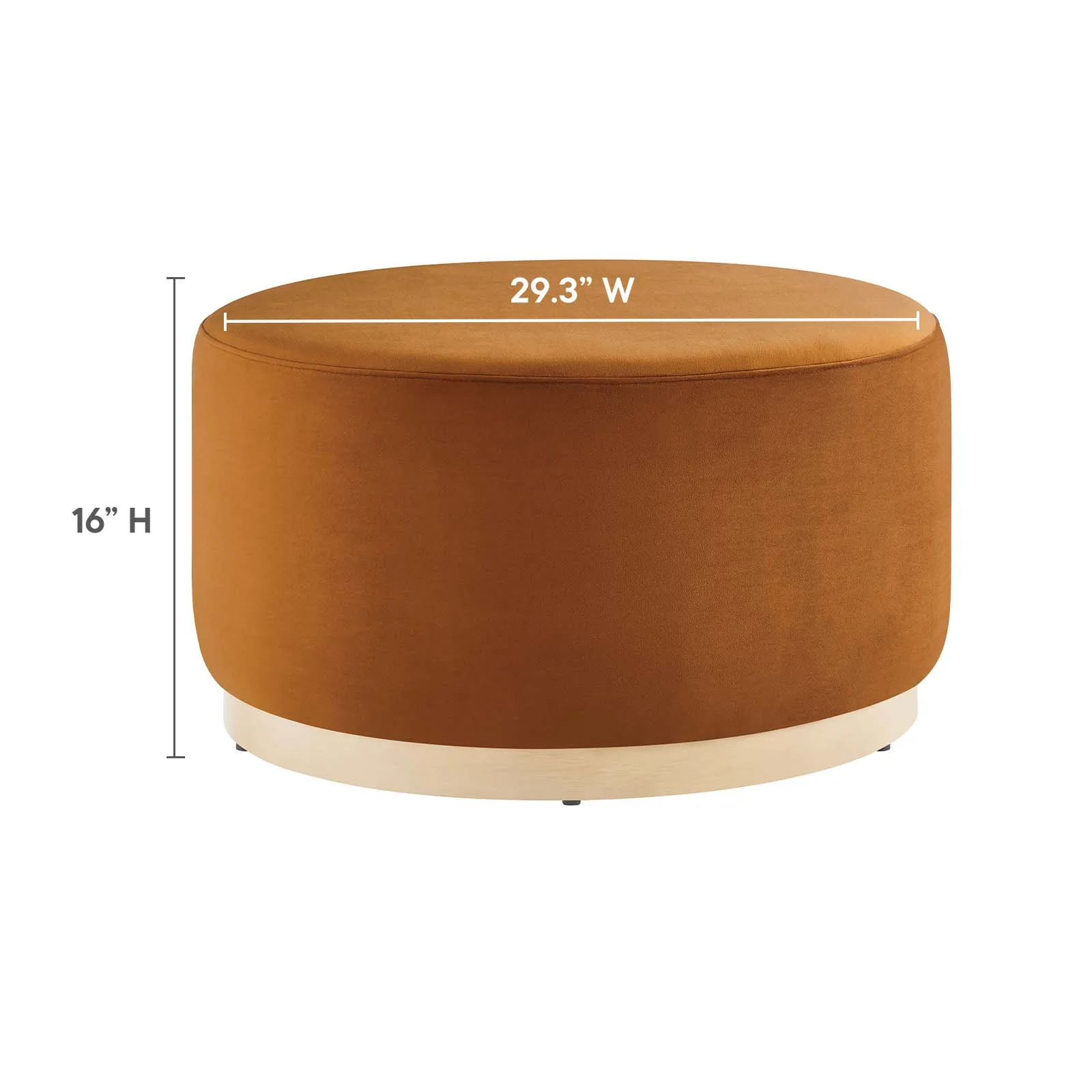 Tilden Large 29" Round Performance Velvet Upholstered Ottoman By Modway - EEI-6648 - Image 26