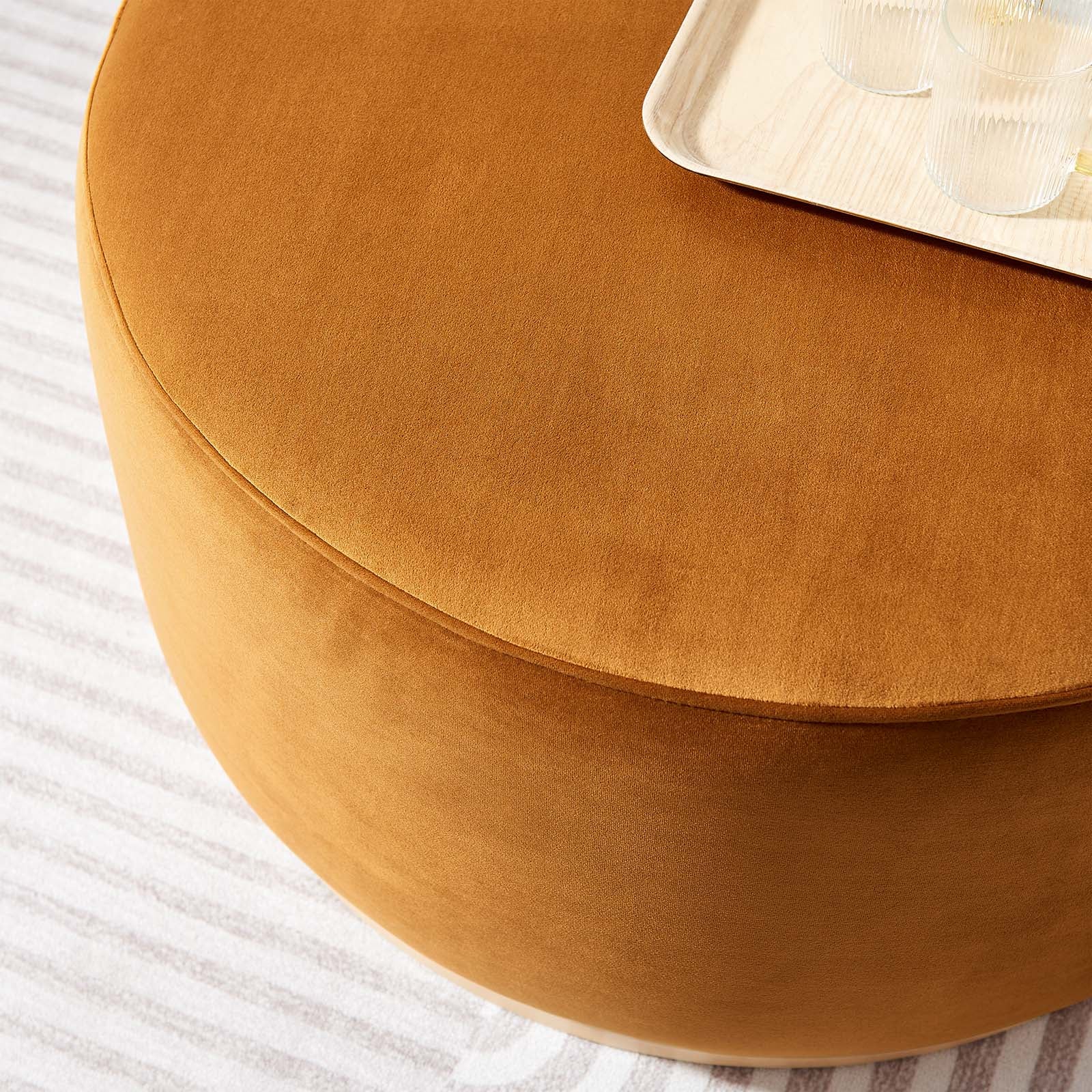 Tilden Large 29" Round Performance Velvet Upholstered Ottoman By Modway - EEI-6648 - Image 27