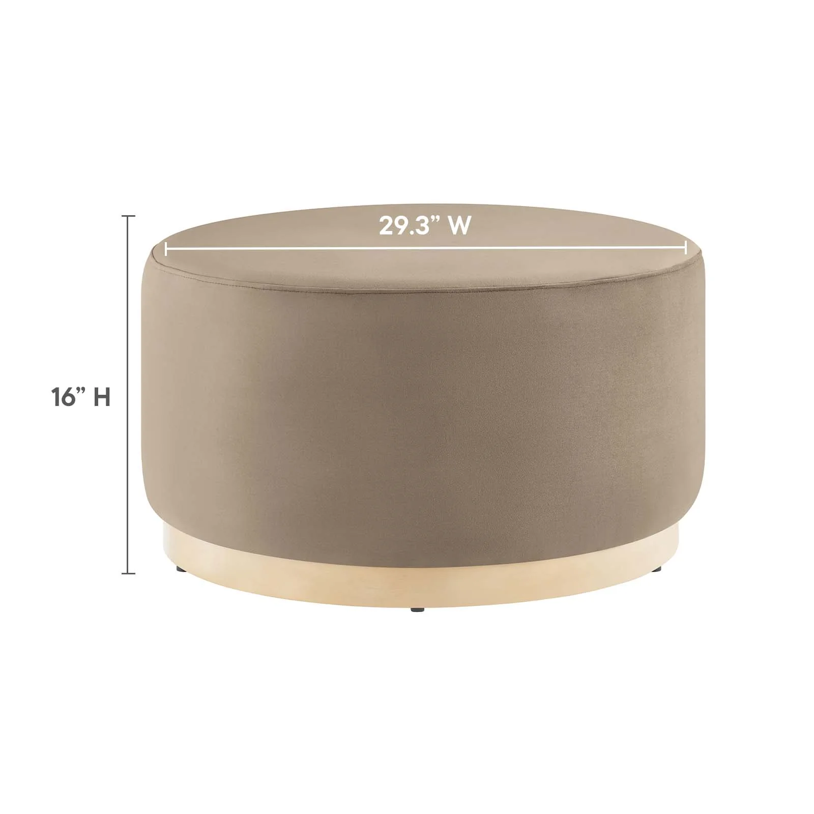 Tilden Large 29" Round Performance Velvet Upholstered Ottoman By Modway - EEI-6648 - Image 33