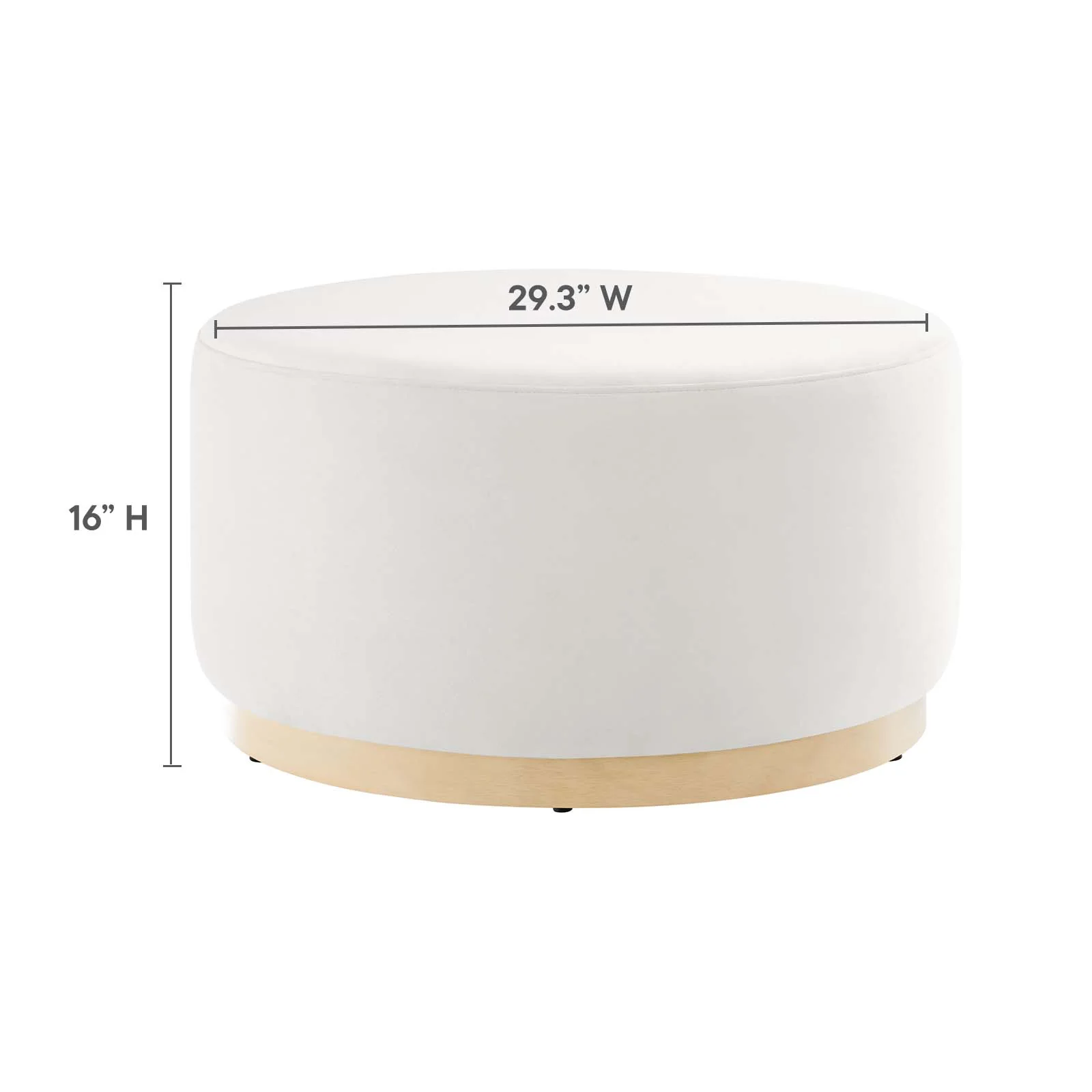 Tilden Large 29" Round Performance Velvet Upholstered Ottoman By Modway - EEI-6648 - Image 6