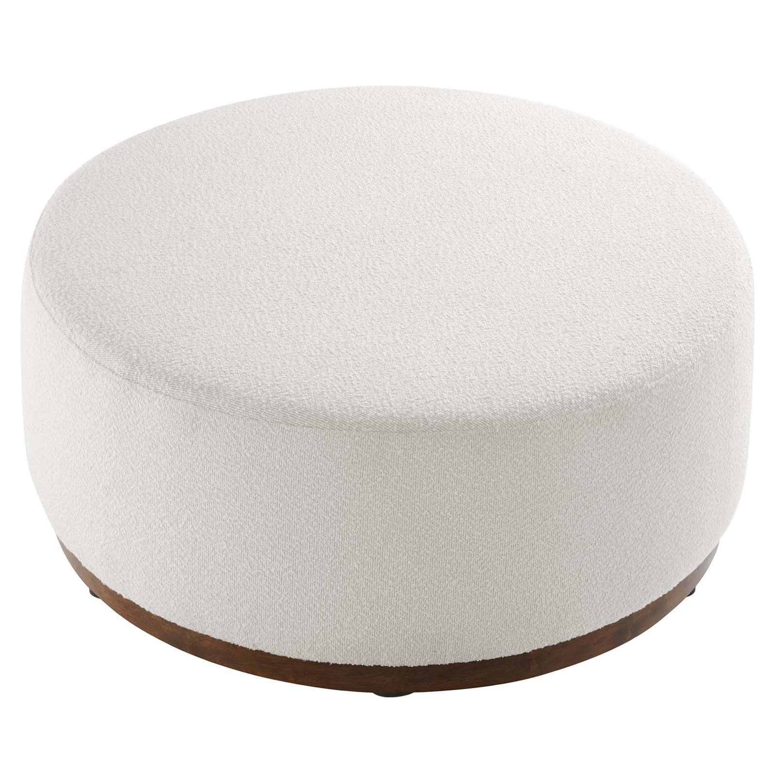 Tilden Large 38" Round Boucle Upholstered Upholstered Ottoman By Modway - EEI-6682 - Image 3