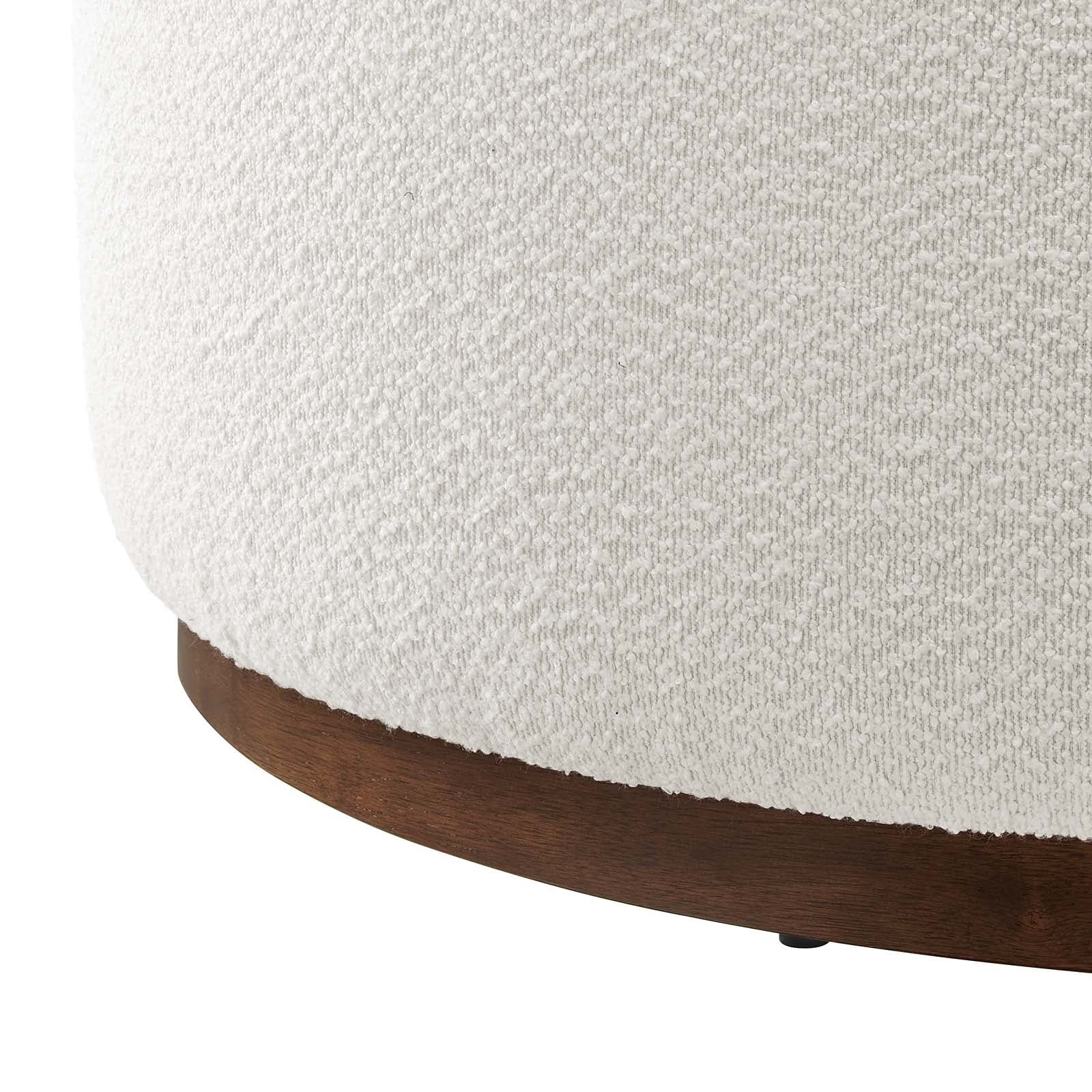 Tilden Large 38" Round Boucle Upholstered Upholstered Ottoman By Modway - EEI-6682 - Image 4