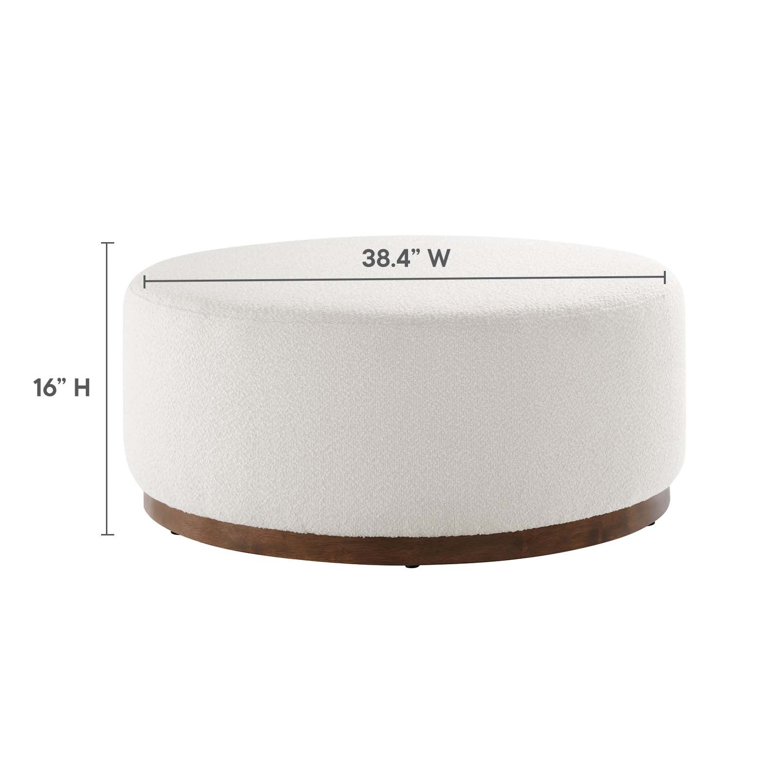 Tilden Large 38" Round Boucle Upholstered Upholstered Ottoman By Modway - EEI-6682 - Image 6