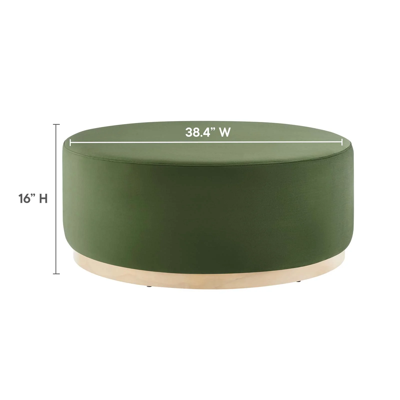 Tilden Large 38" Round Performance Velvet Upholstered Ottoman By Modway - EEI-6650 - Image 19