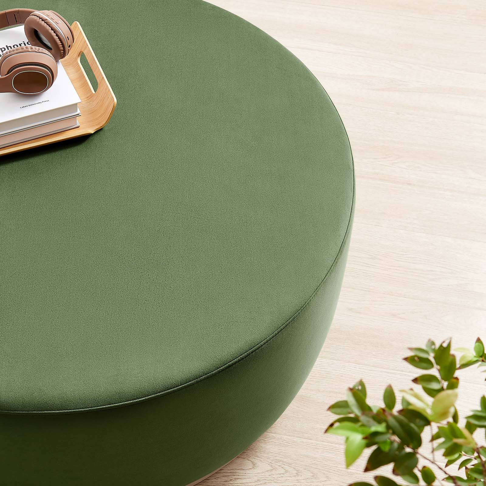 Tilden Large 38" Round Performance Velvet Upholstered Ottoman By Modway - EEI-6650 - Image 20