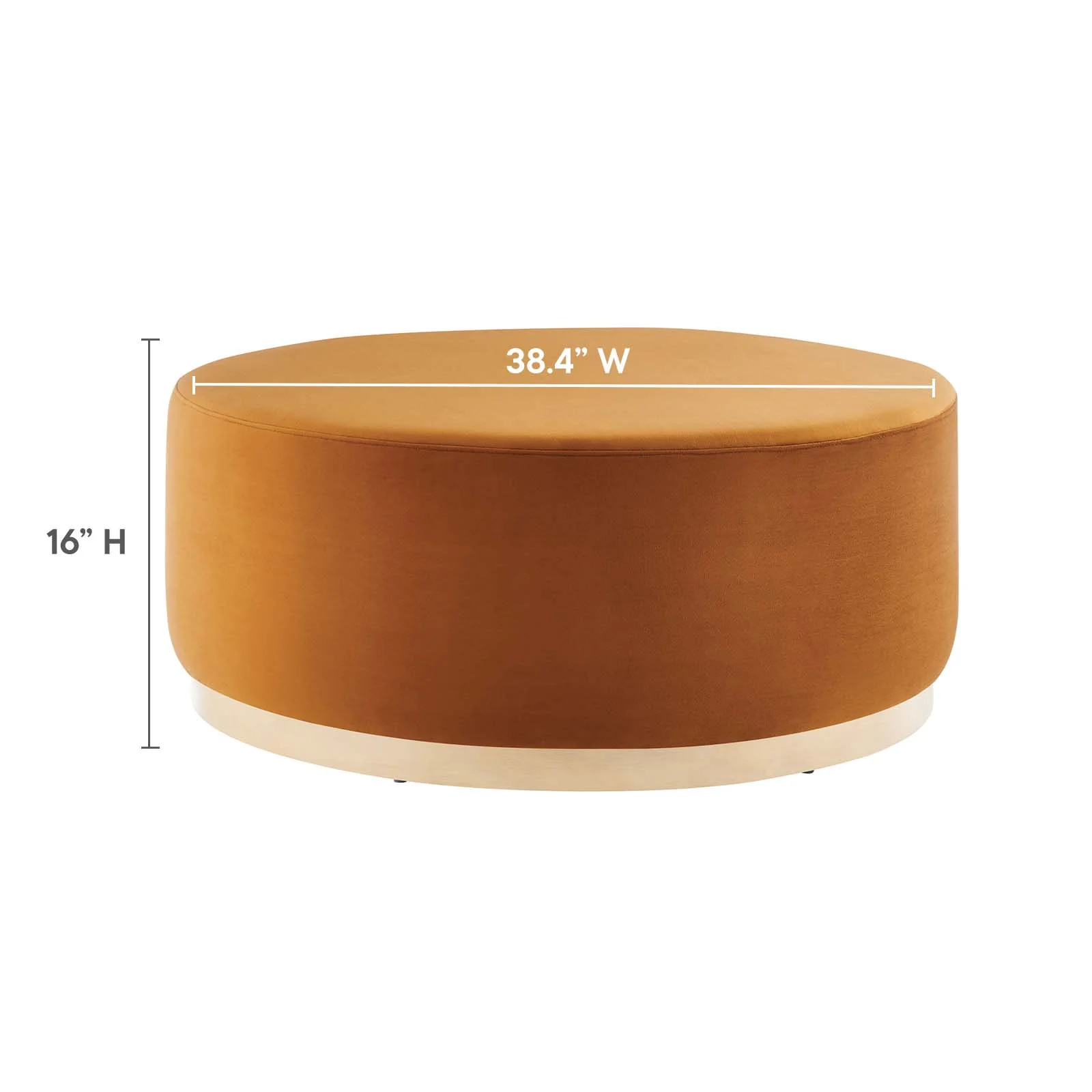Tilden Large 38" Round Performance Velvet Upholstered Ottoman By Modway - EEI-6650 - Image 26