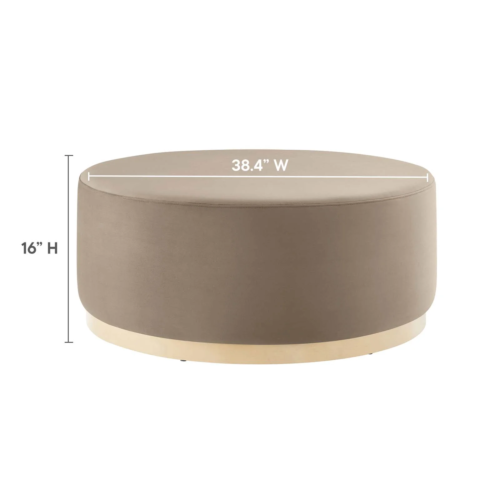 Tilden Large 38" Round Performance Velvet Upholstered Ottoman By Modway - EEI-6650 - Image 33