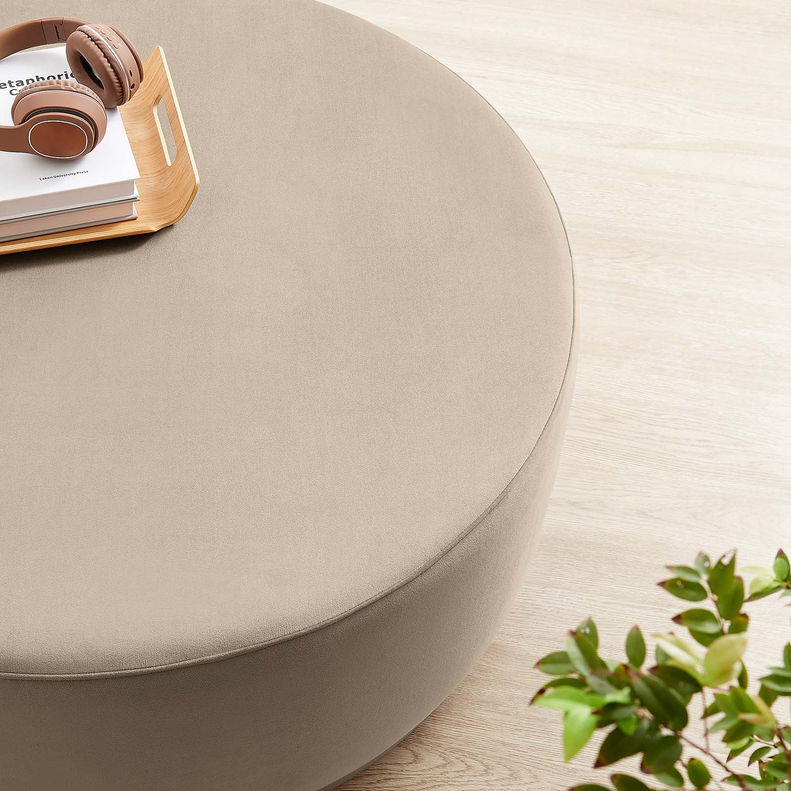 Tilden Large 38" Round Performance Velvet Upholstered Ottoman By Modway - EEI-6650 - Image 34