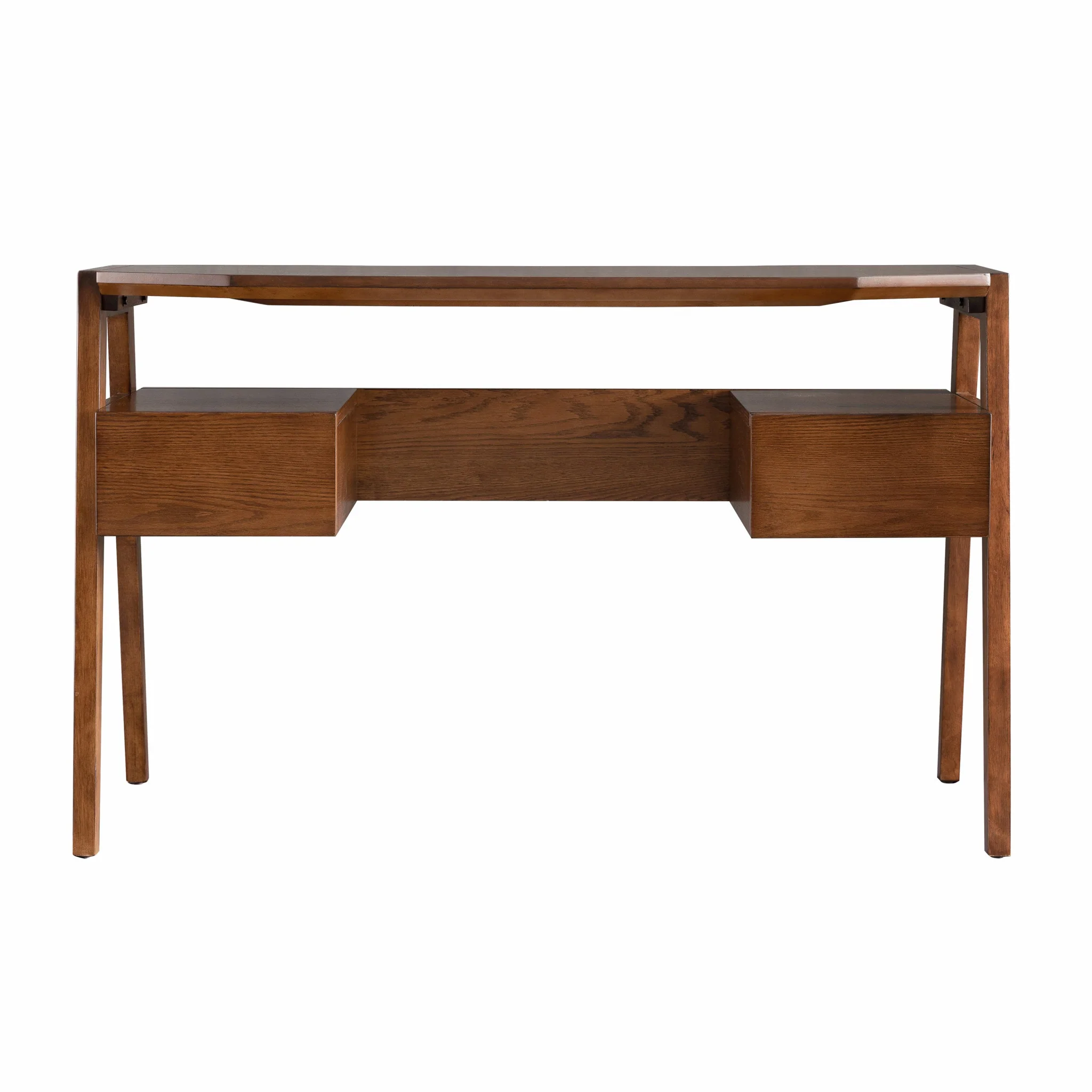 Tobacco Brown Modern Writing Desk with Storage By Homeroots - Image 4