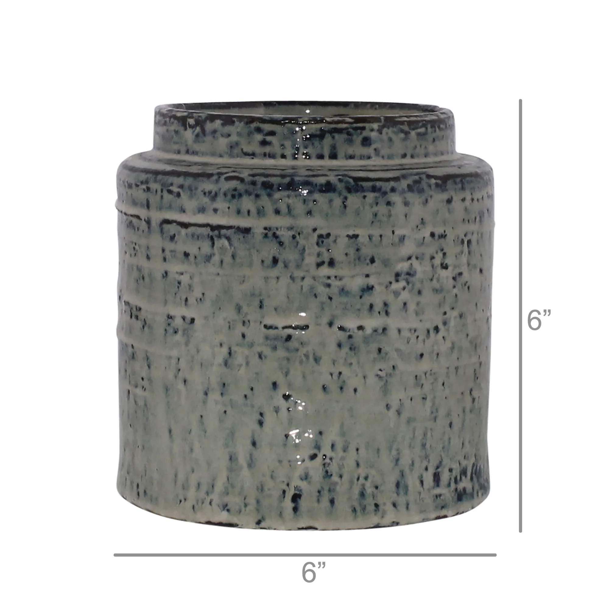Toku Crock, Ceramic - Indigo Set Of 2 By HomArt - Image 3