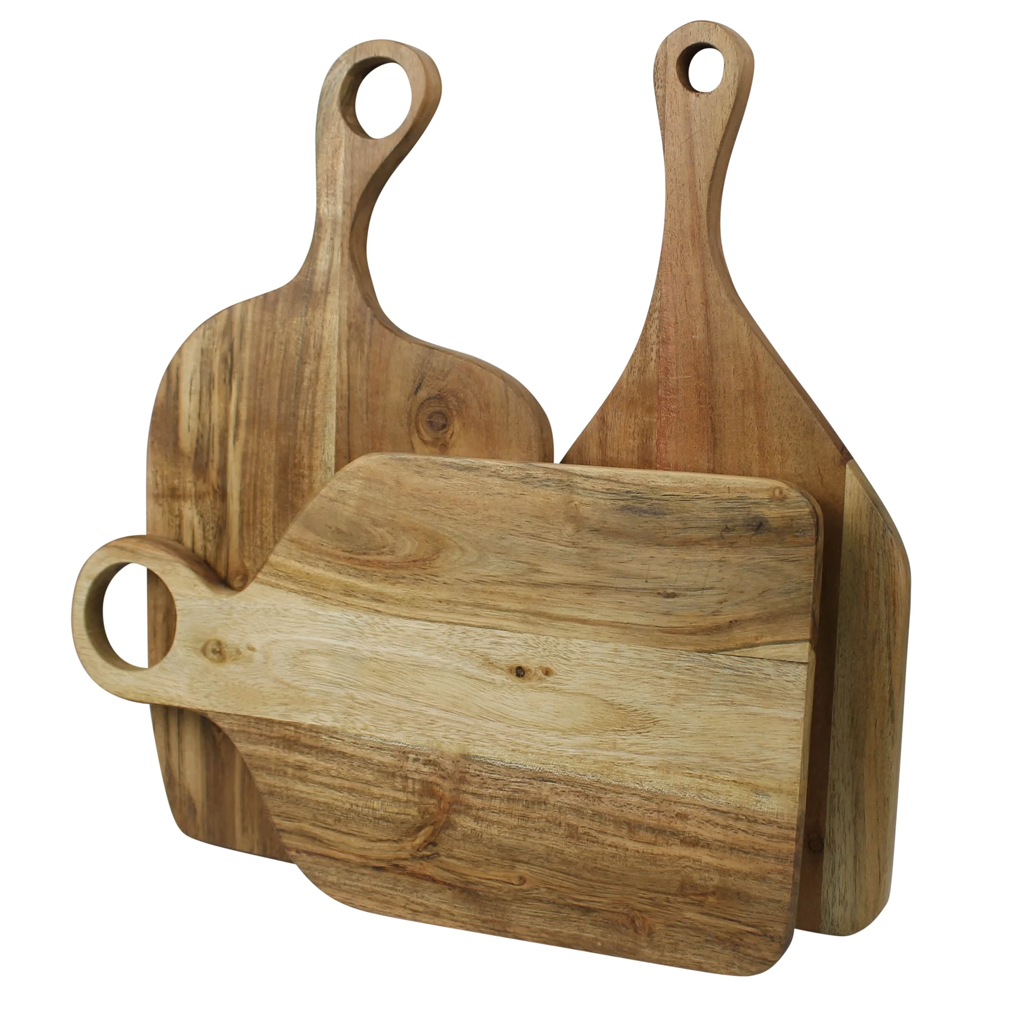 Toledo Cutting Boards, Acacia Wood - Set of 3 By HomArt - Image 3