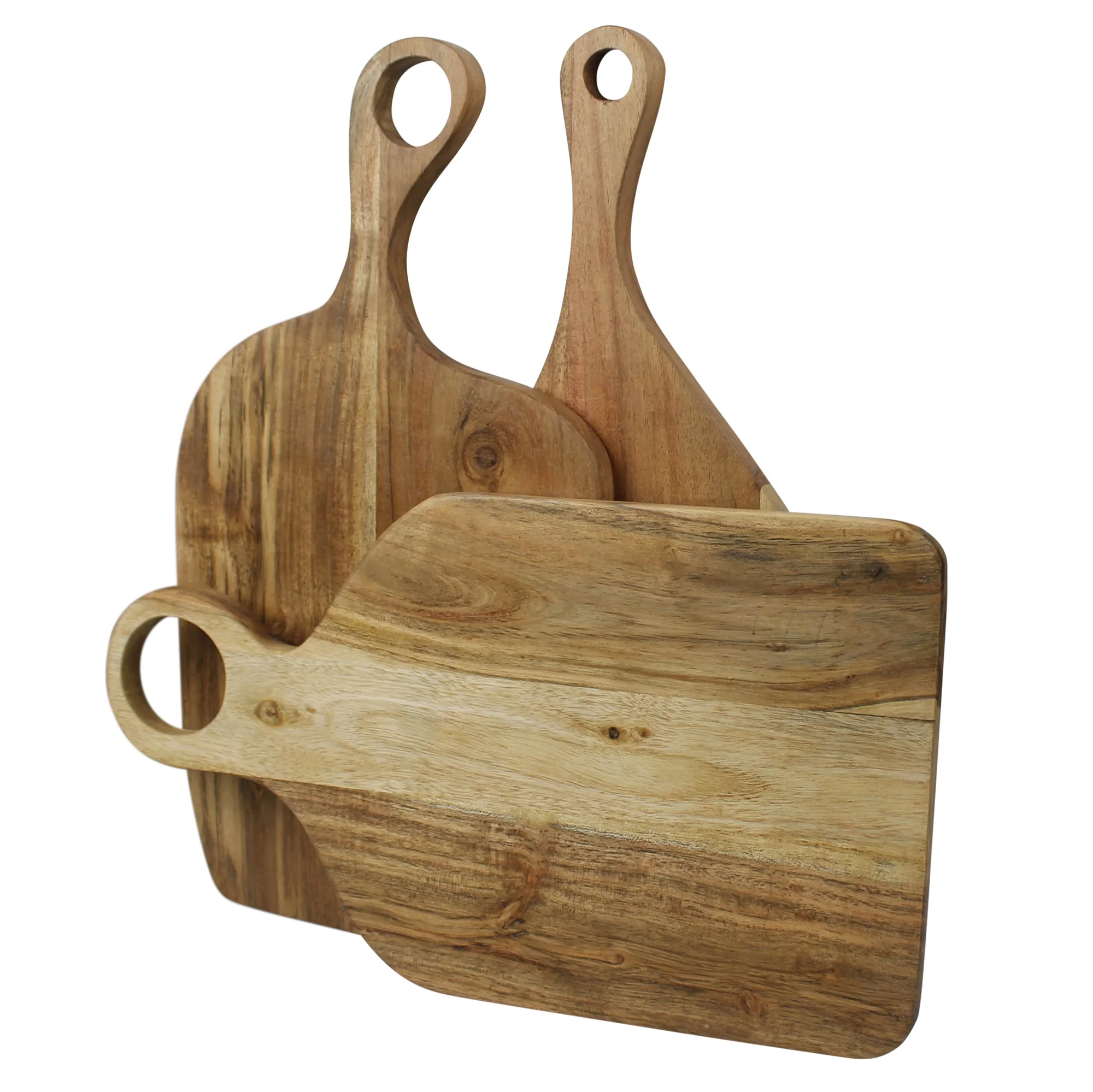 Toledo Cutting Boards, Acacia Wood - Set of 3 By HomArt - Image 4