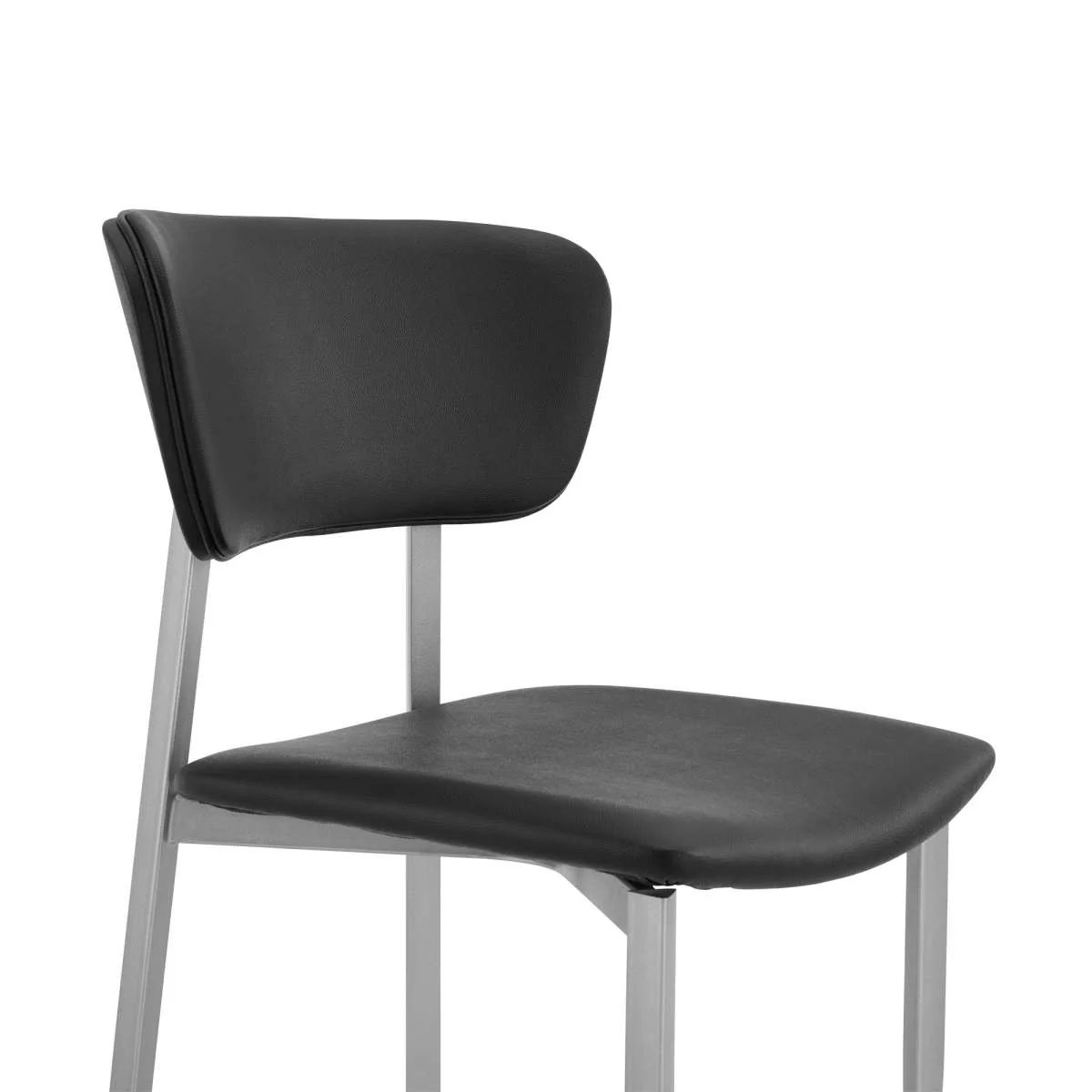 Tori Black Fabric and Metal Dining Room Chairs - Set of 2 By Armen Living - Image 3