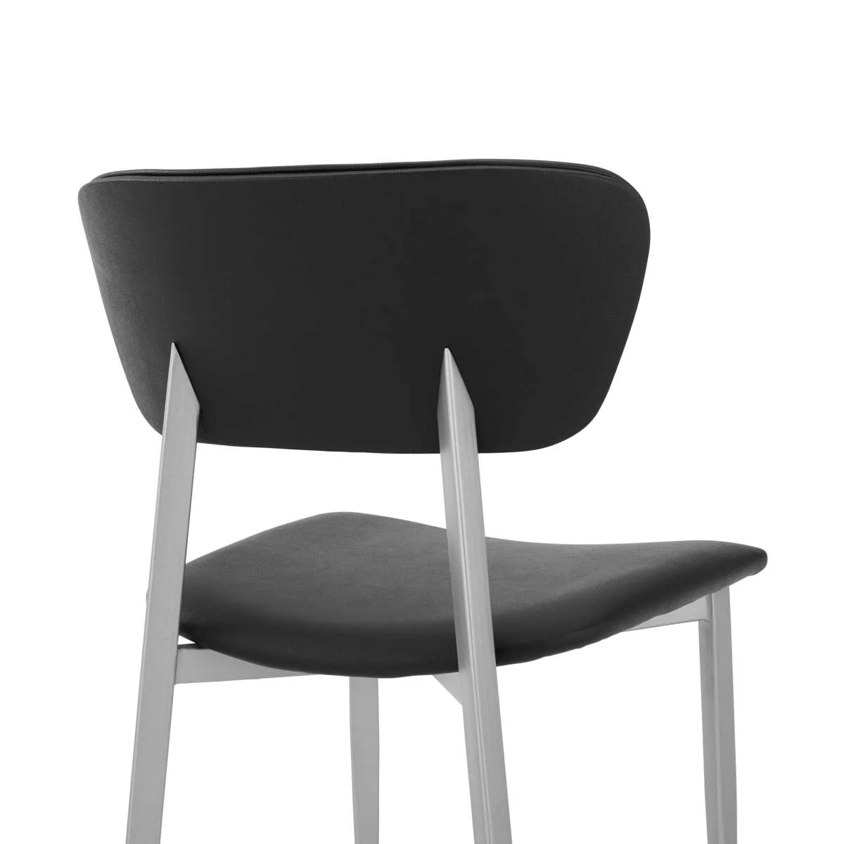 Tori Black Fabric and Metal Dining Room Chairs - Set of 2 By Armen Living - Image 4