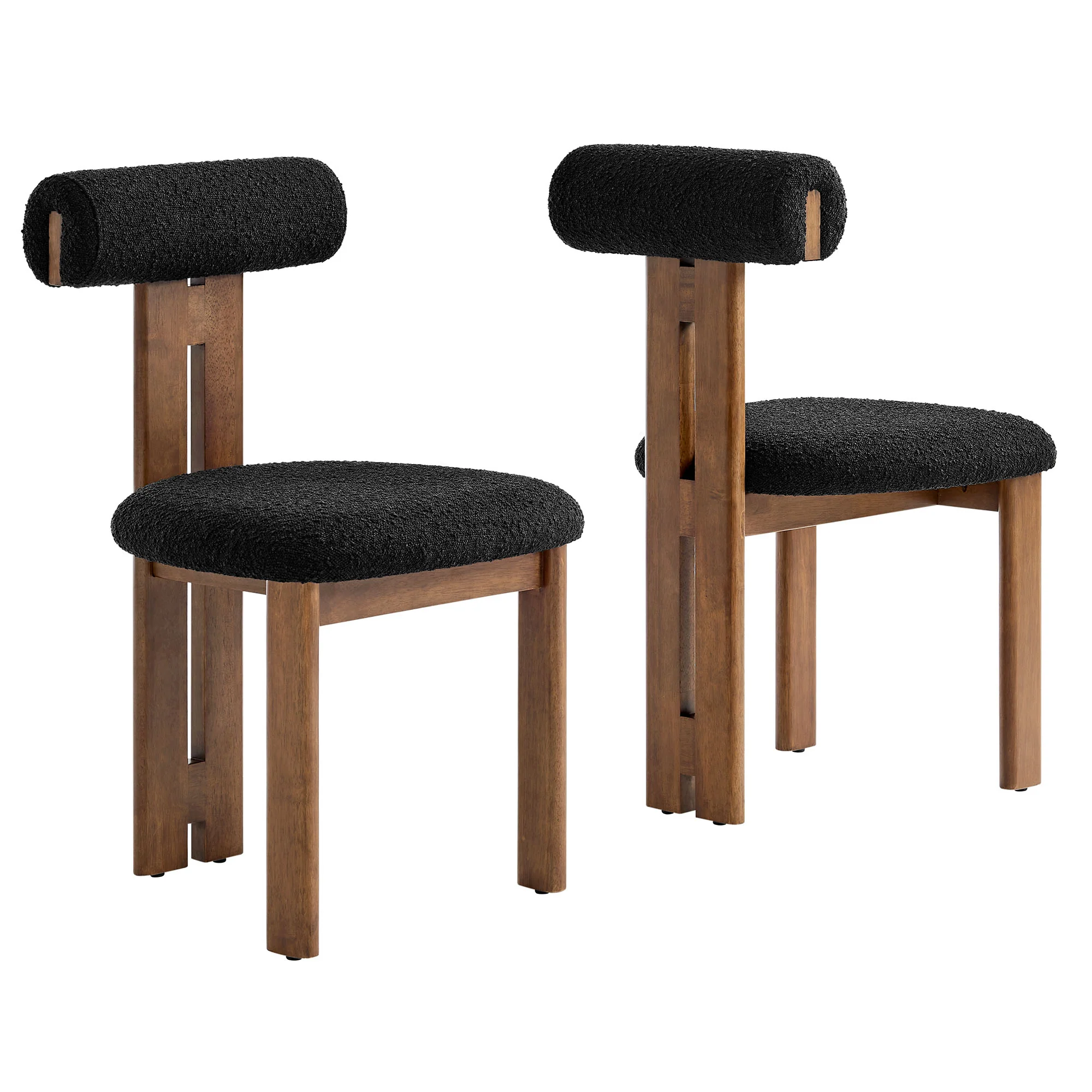Torian Boucle Fabric Dining Chair Set of 2 by Modway - Image 11
