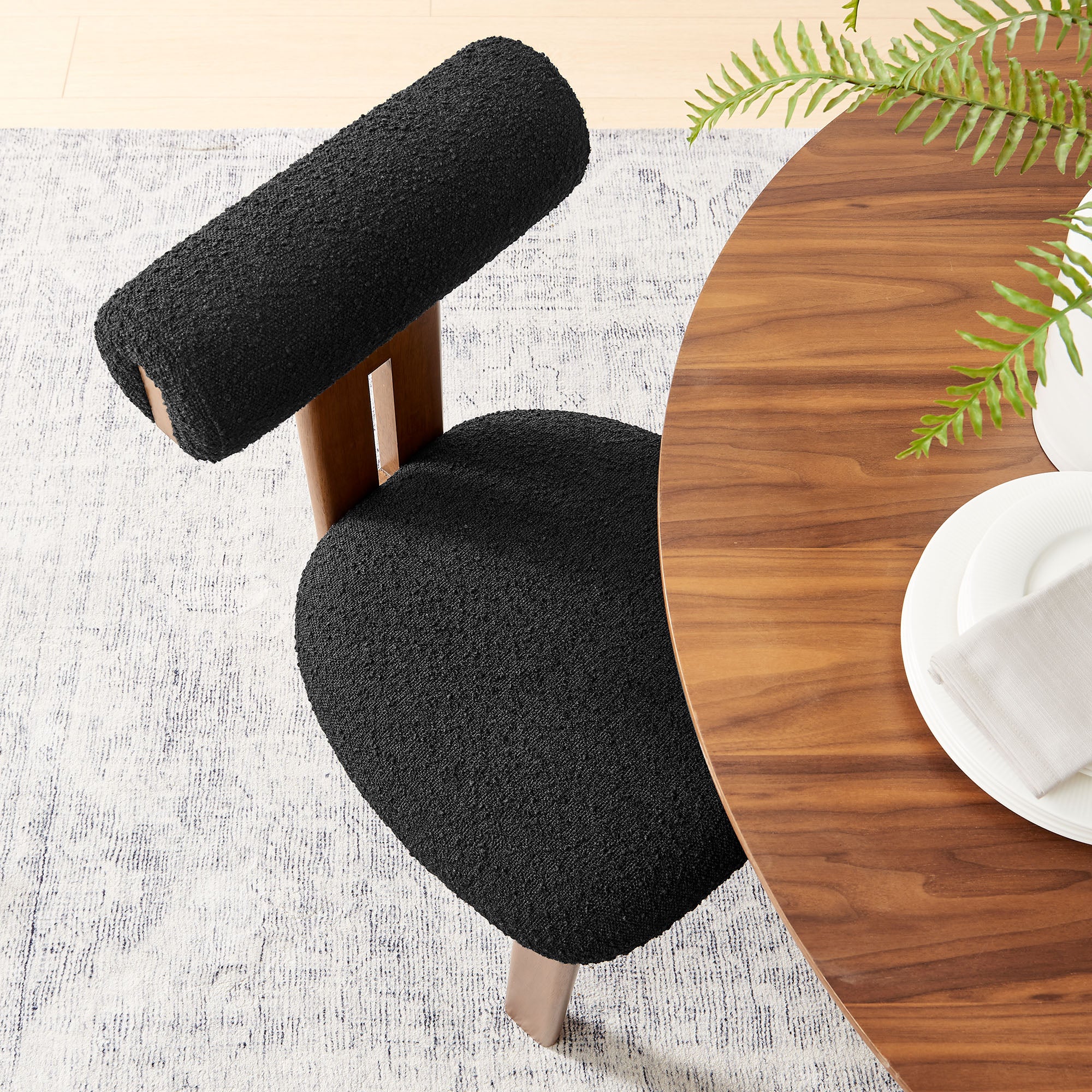 Torian Boucle Fabric Dining Chair Set of 2 by Modway - Image 17