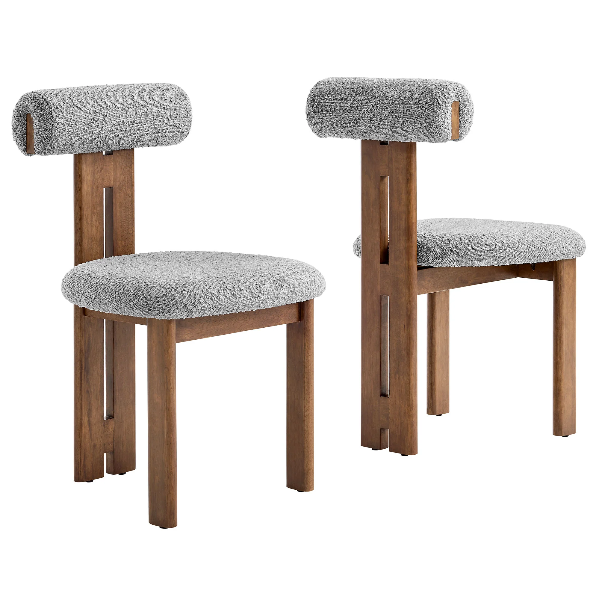 Torian Boucle Fabric Dining Chair Set of 2 by Modway - Image 31