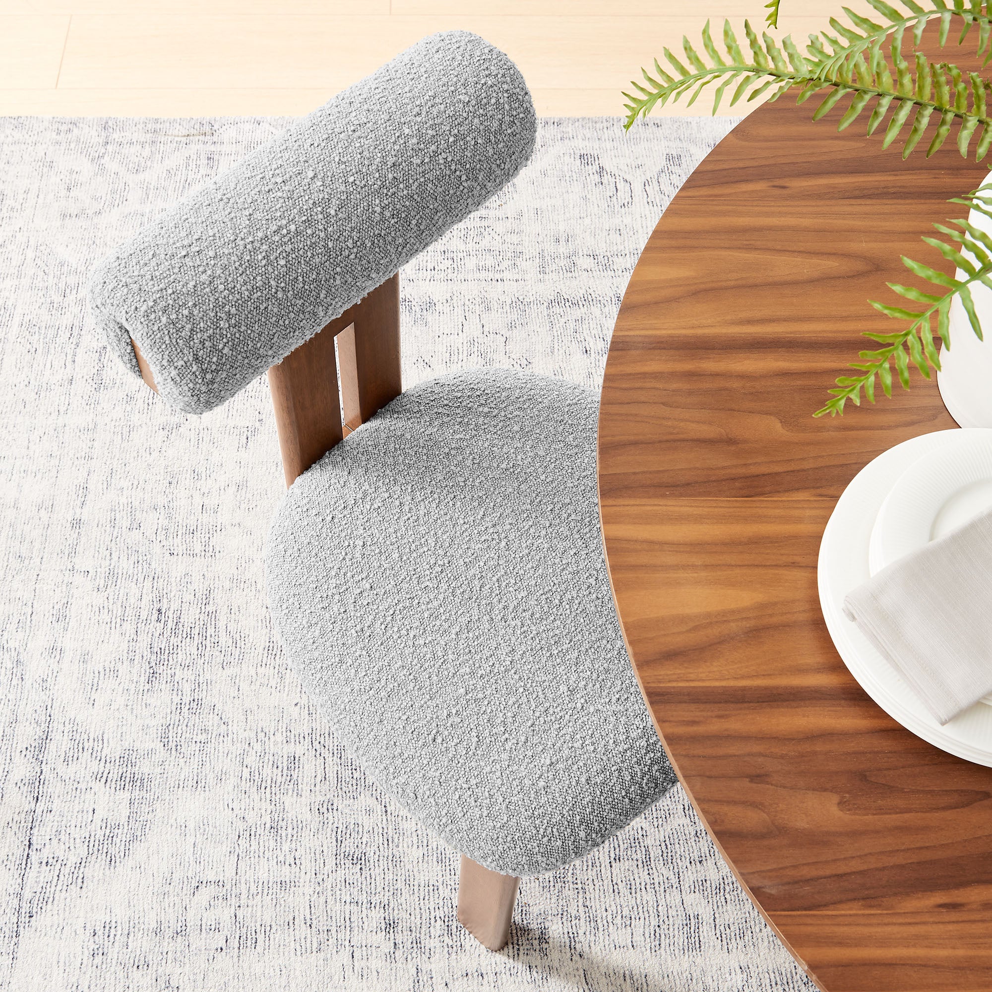 Torian Boucle Fabric Dining Chair Set of 2 by Modway - Image 37